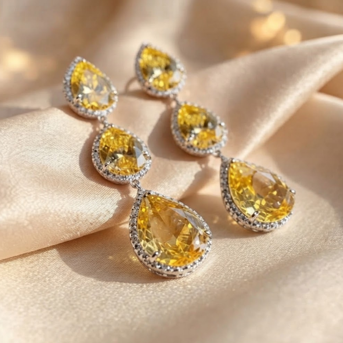 Boucles d'oreilles pendantes Peonea avec breloque dorée