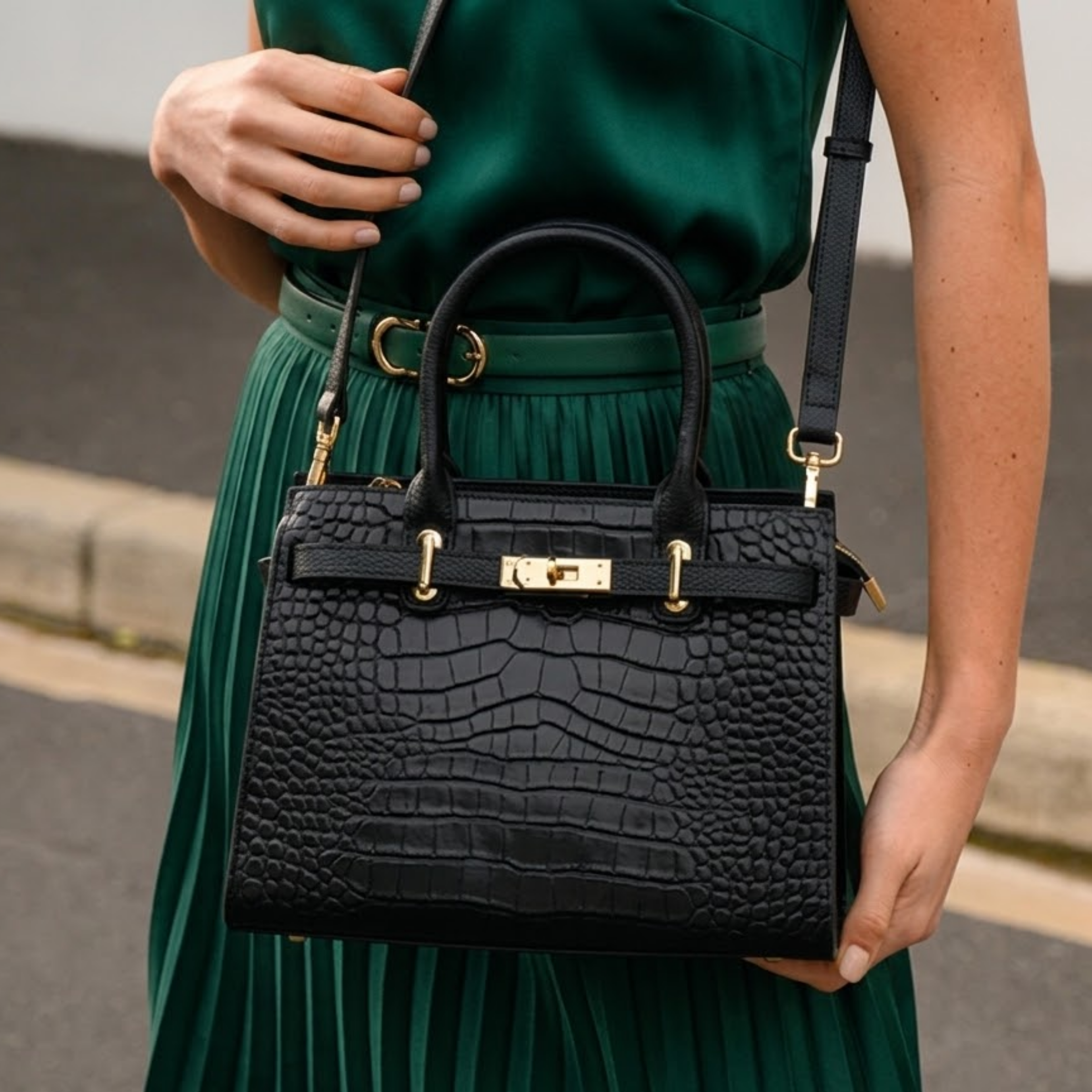 Vionette Genuine Leather Handbag