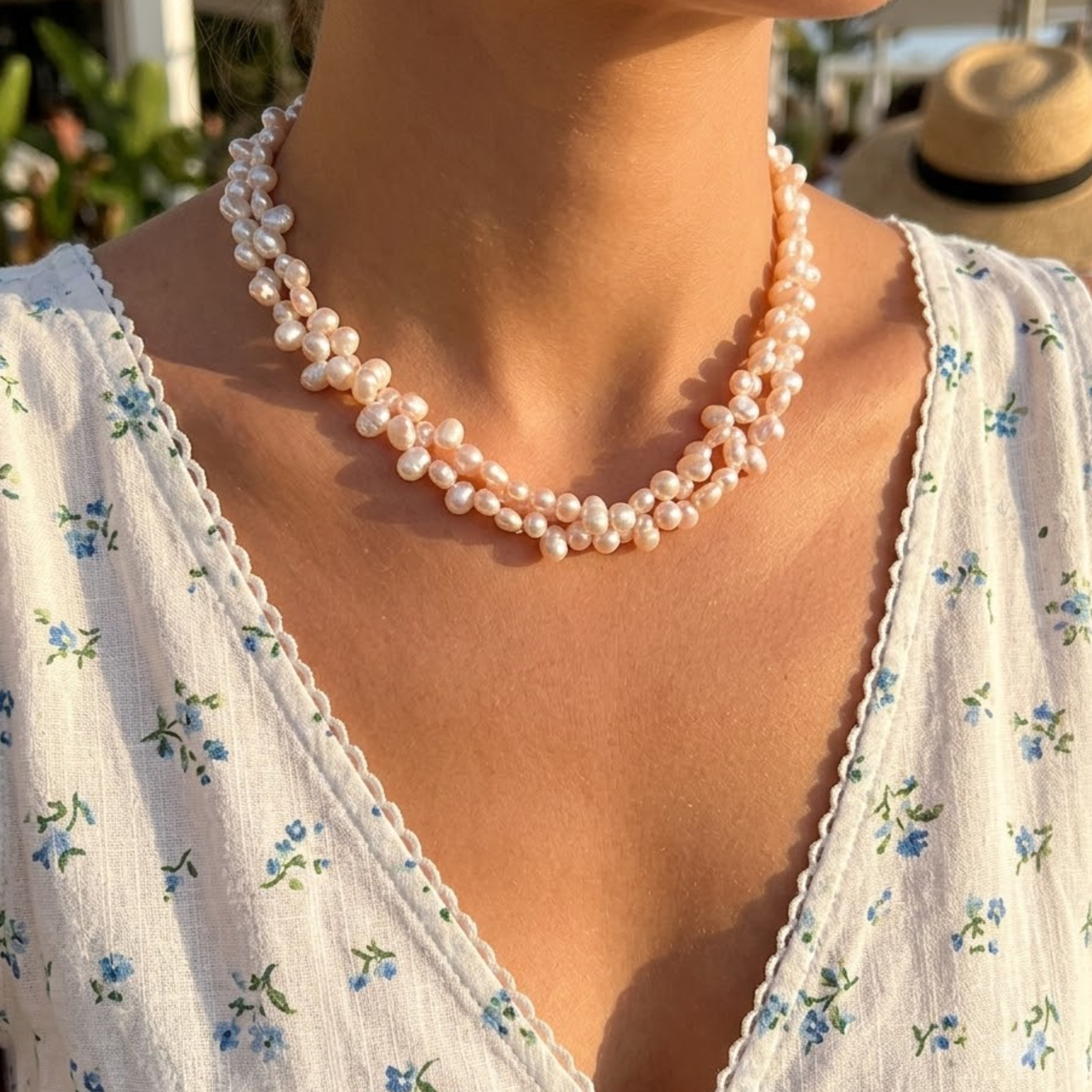 Collana lunga Thalassa con perle d’acqua dolce