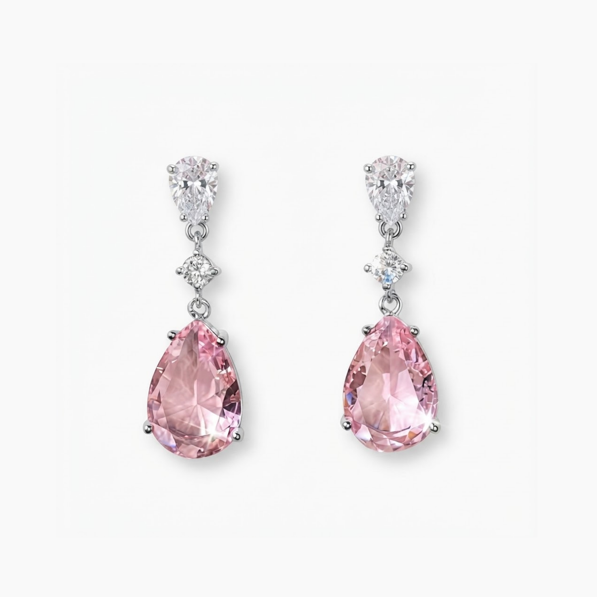 Milliena Blush Crystal Drop Earrings