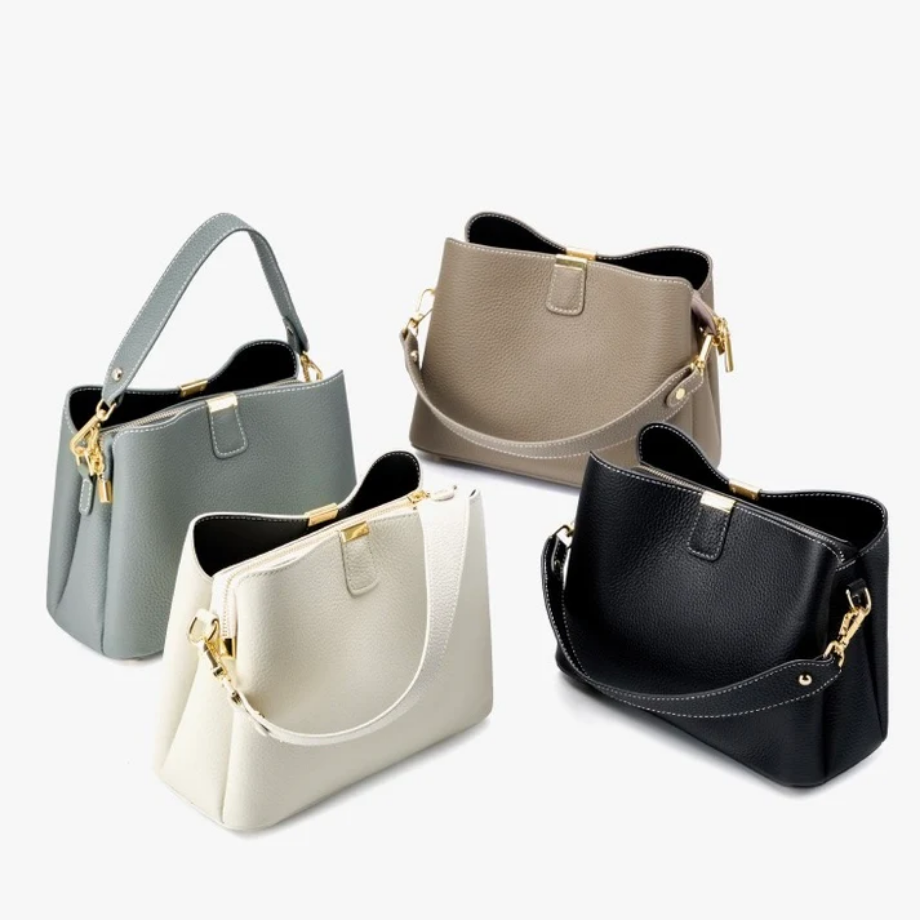 Verona Genuine Leather Bucket Handbag