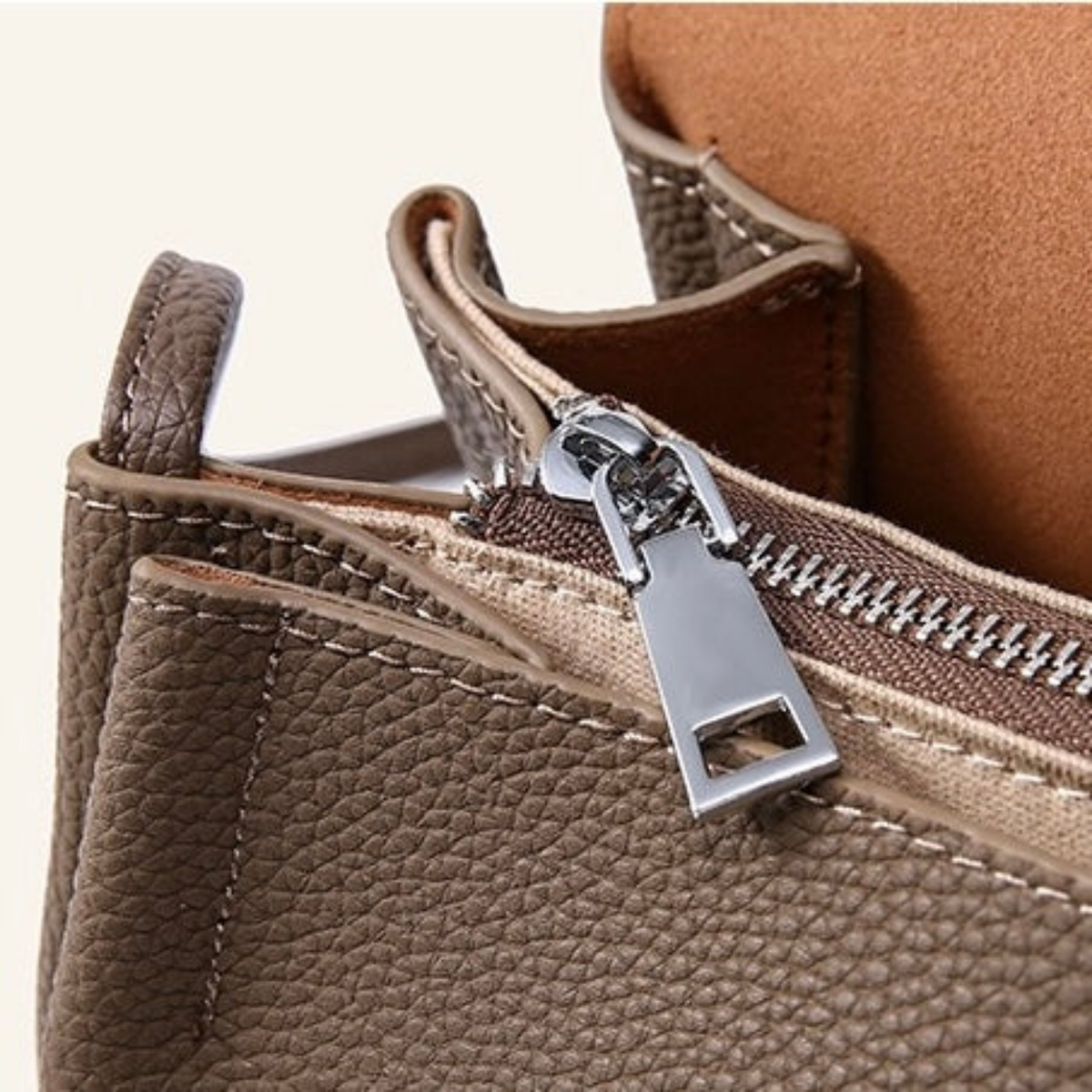 Sac bandoulière en cuir véritable Vaelisse avec pendentif mini éléphant