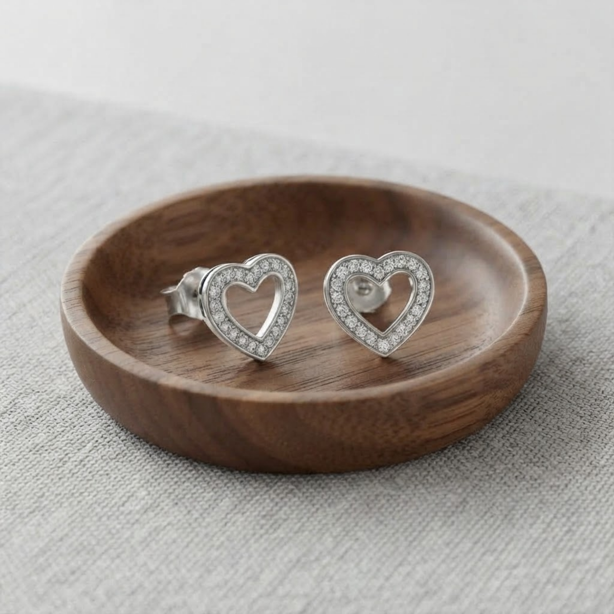 Amoura Grande Heart Stud Earrings