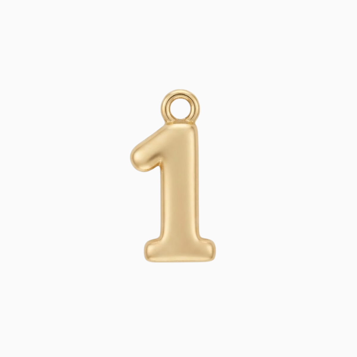 Charms - Gold Bubble Number 1 Pendant