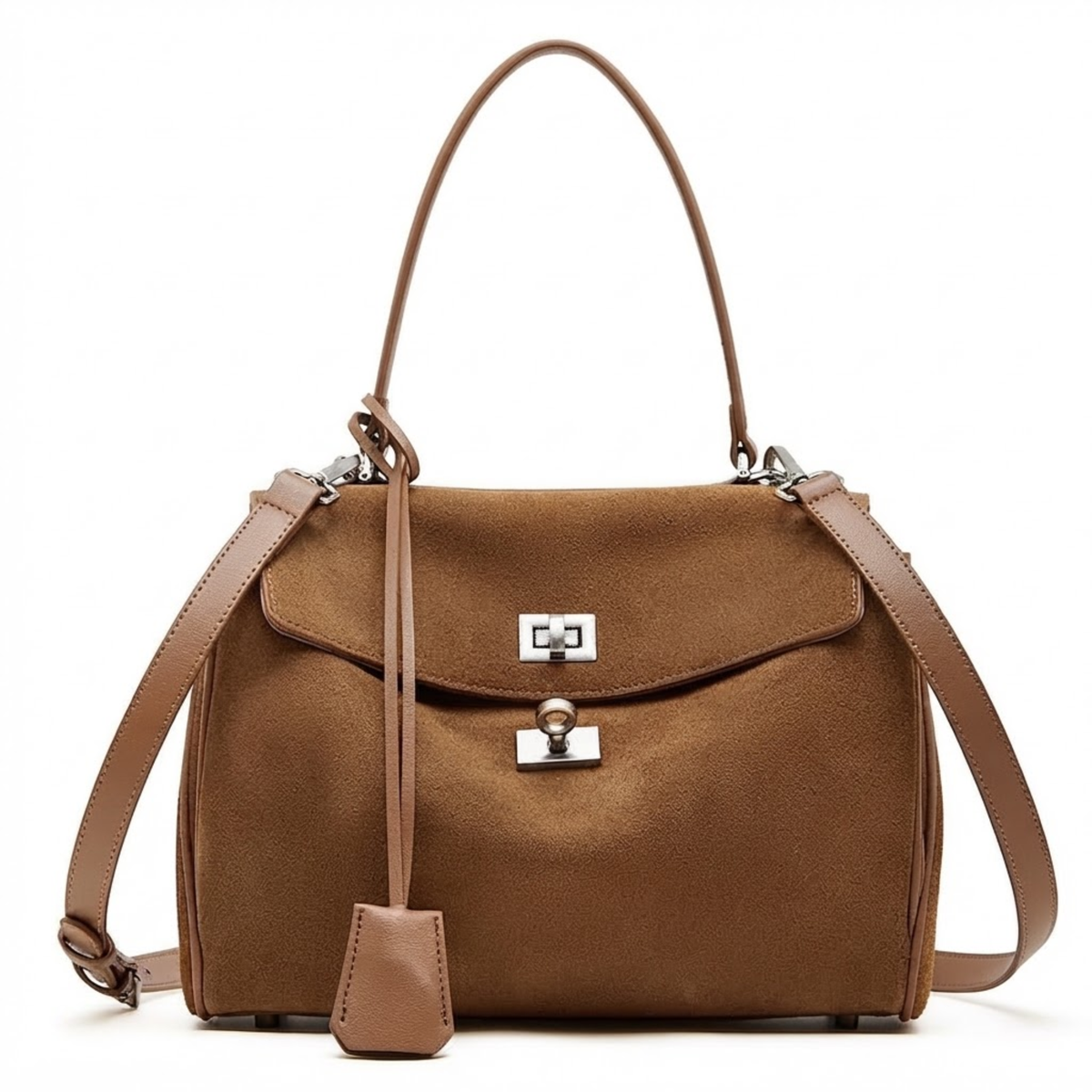  Elarna Vegan Suede Chic Handbag