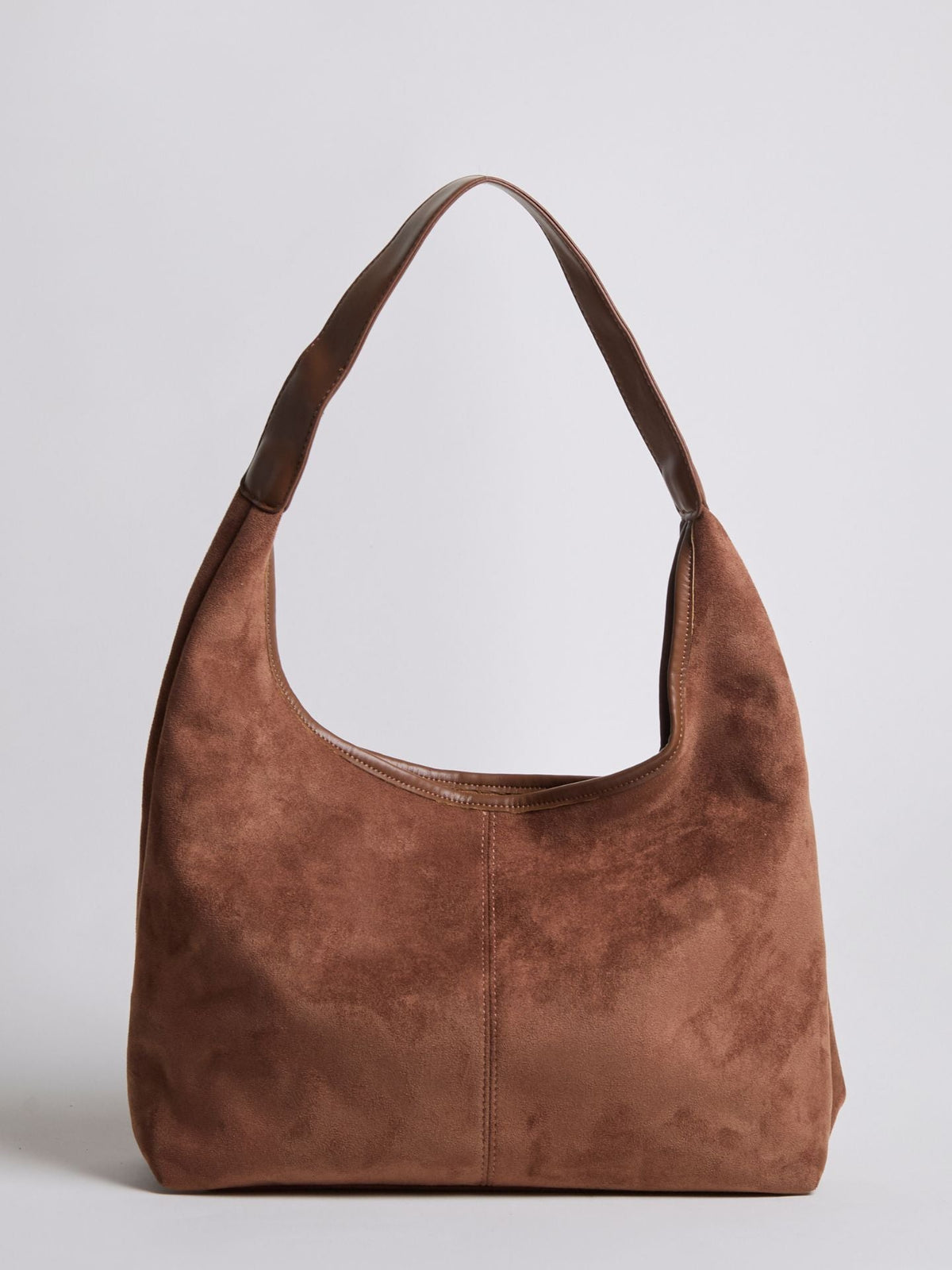 Sac fourre-tout demi-lune en cuir végan élégant