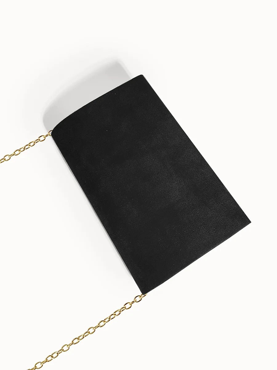 Noctura Suede Velvet Envelope Clutch