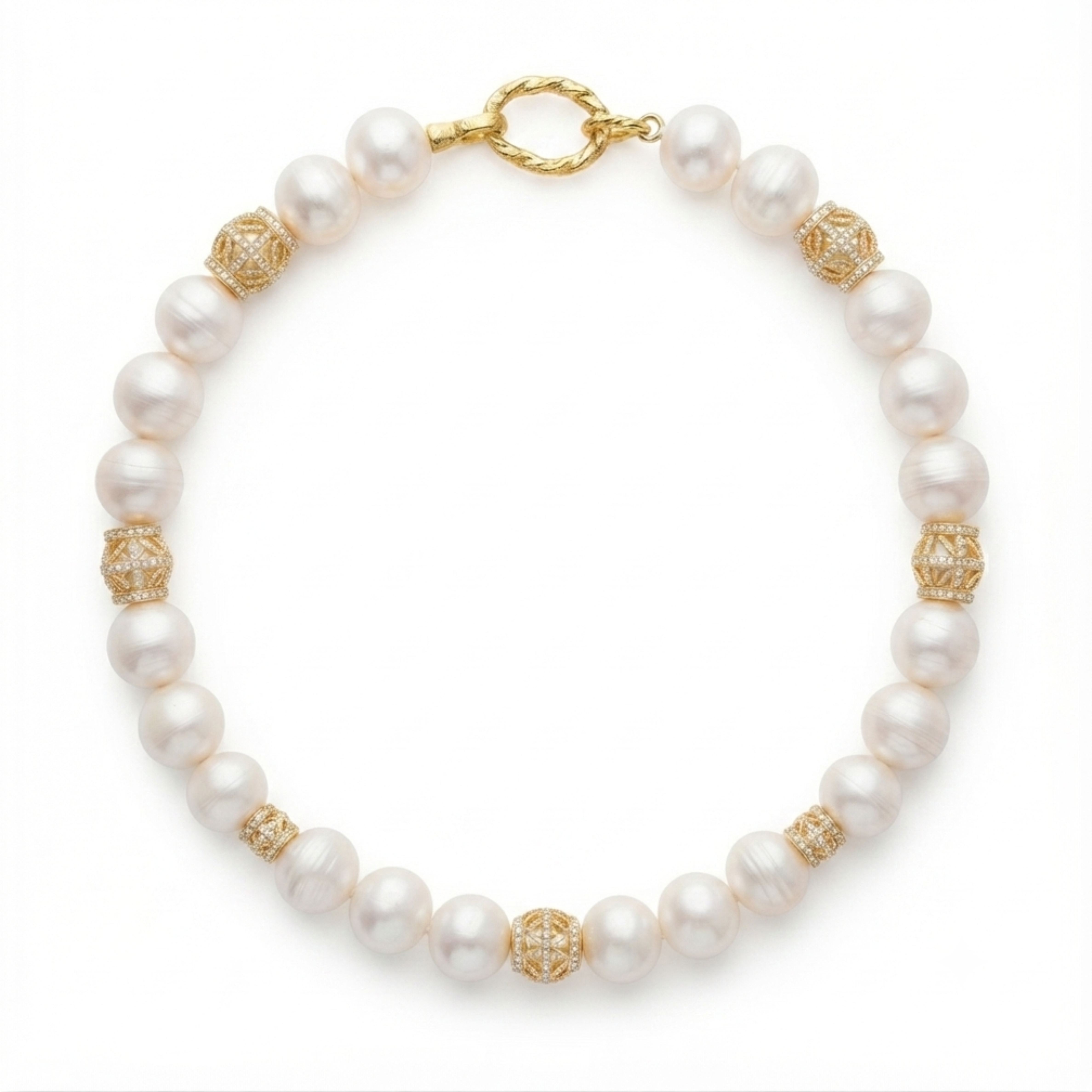 Collier de perles Roséline Golden Bead