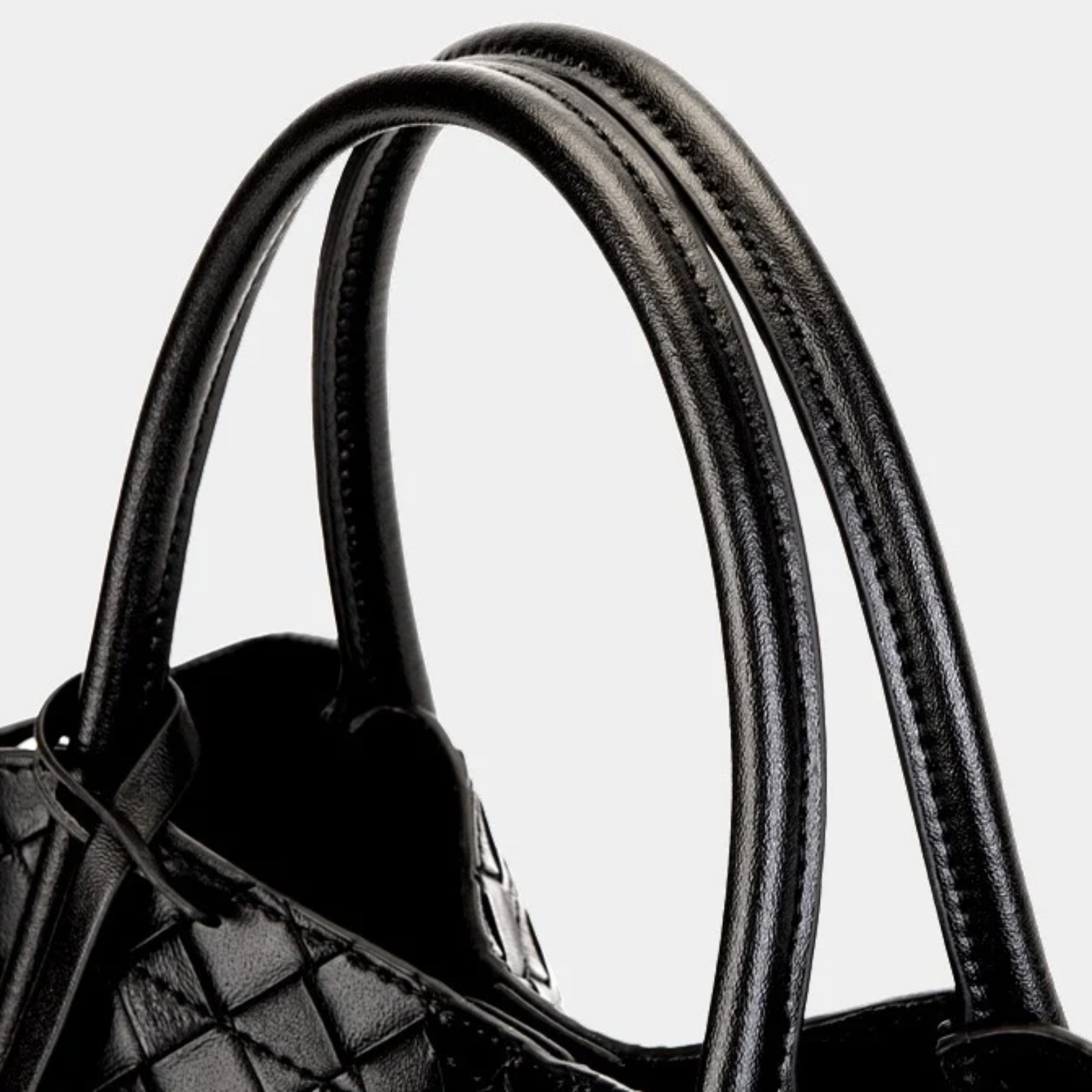 Calystria Genuine Leather Woven Large Tote Crossbody Basket Bag