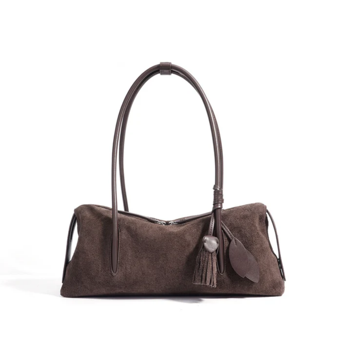Amaranthe Genuine Leather Tassel Pendant Shoulder Pillow Bag