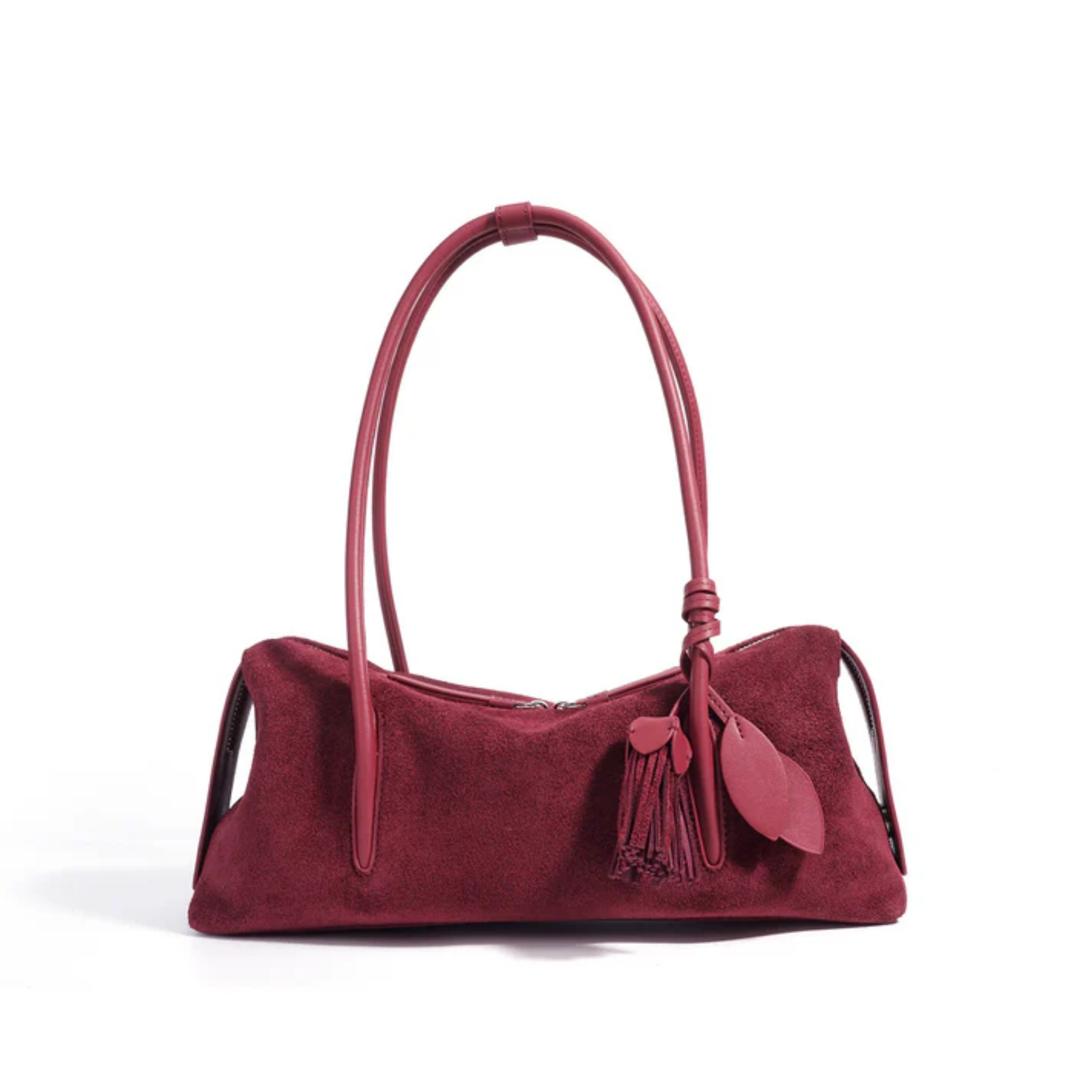 Amaranthe Genuine Leather Tassel Pendant Shoulder Pillow Bag