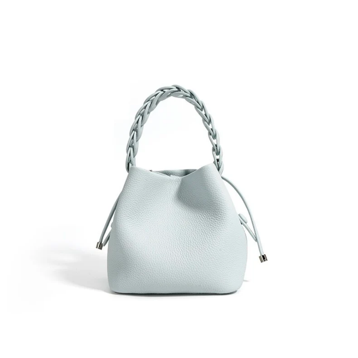 Olythéa Genuine Top-Grain Leather Bucket Bag