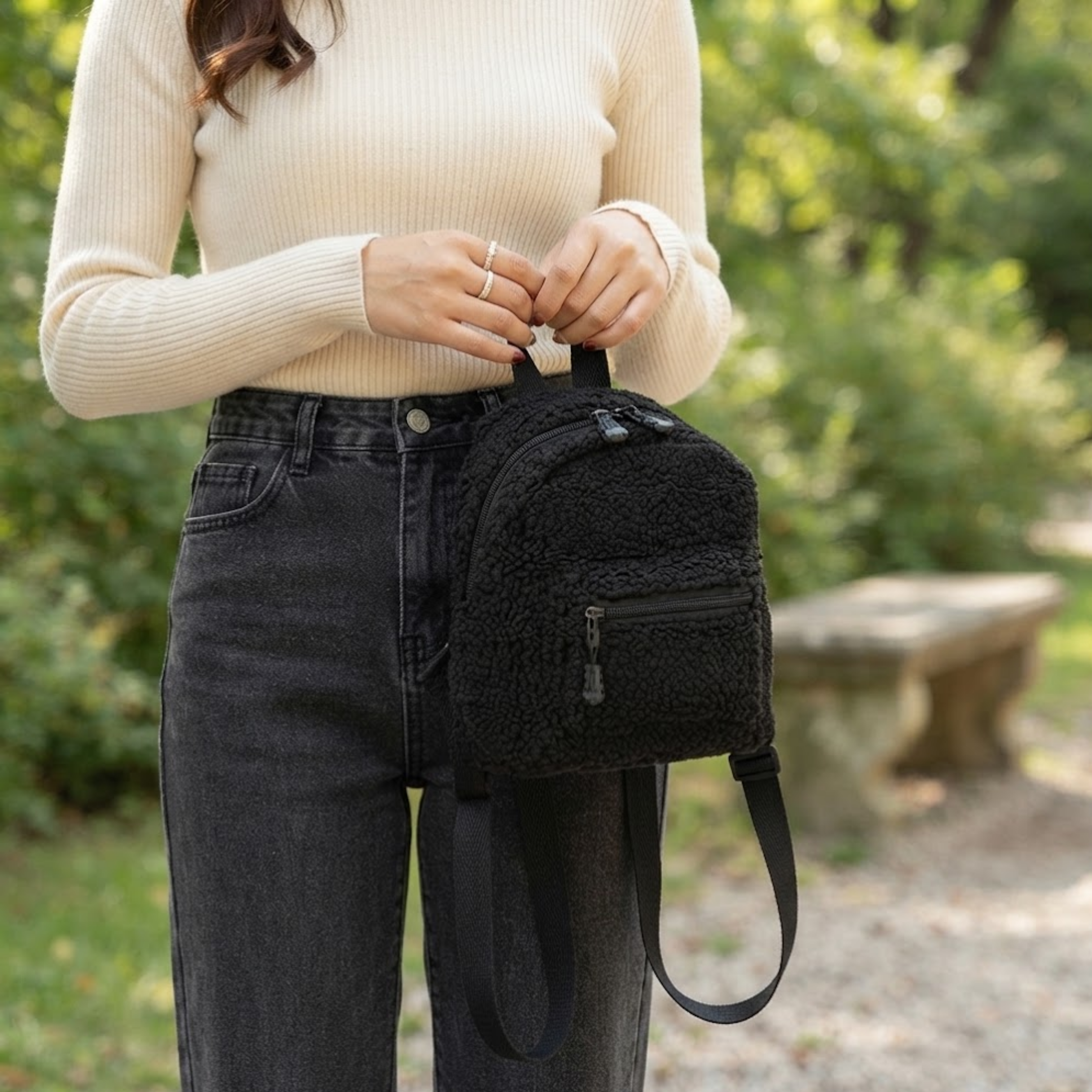 Sac à dos en peluche douce Amelie