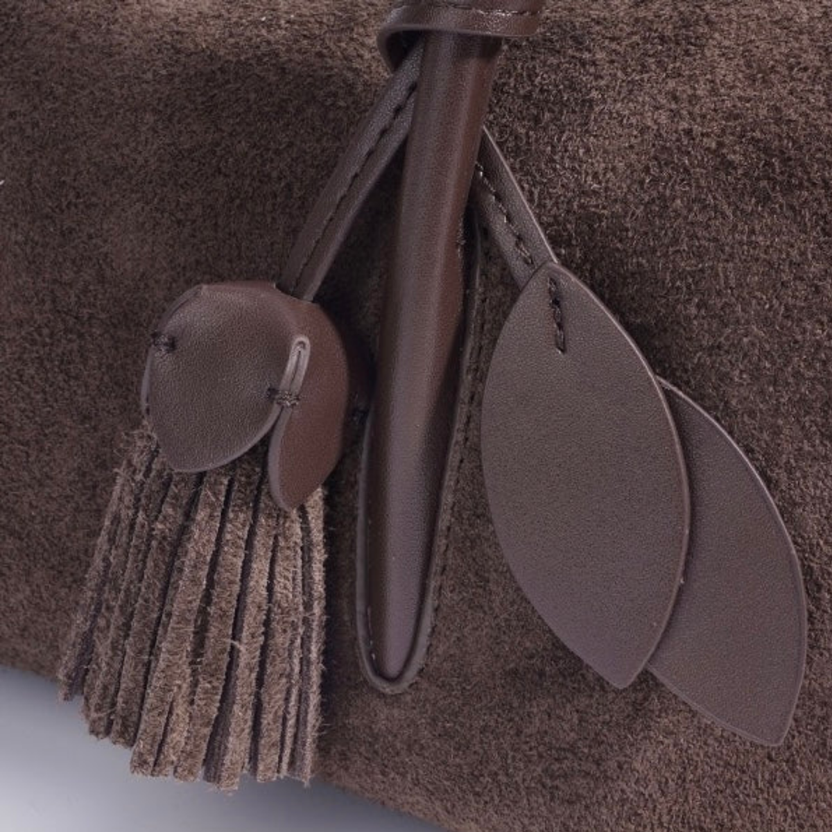 Amaranthe Genuine Leather Tassel Pendant Shoulder Pillow Bag