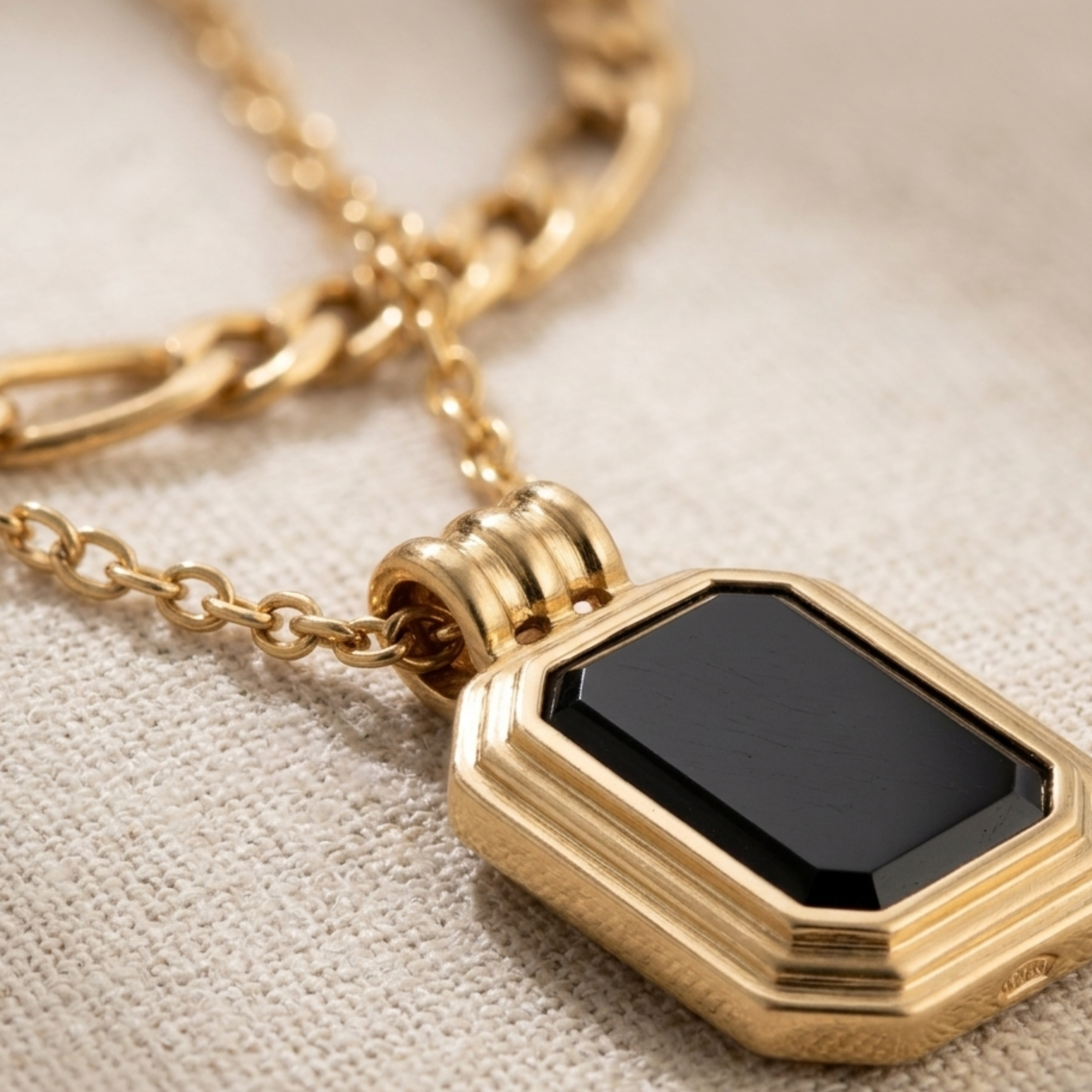 Elisia Black Onyx Two-Layer Necklace