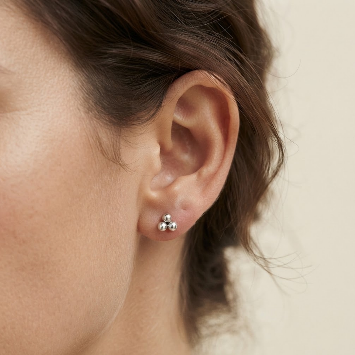 Orelune Triple Orb Earrings