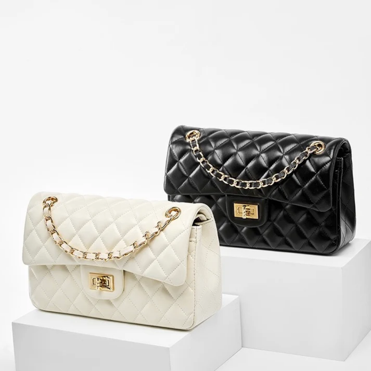 Sac bandoulière et épaule en cuir véritable Donna
