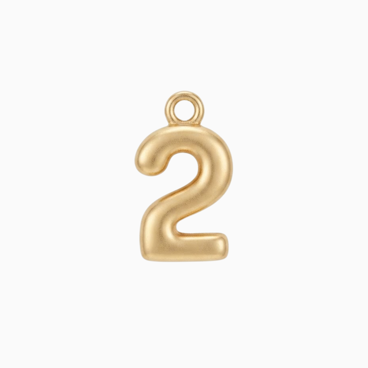 Charms - Gold Bubble Number 2 Pendant