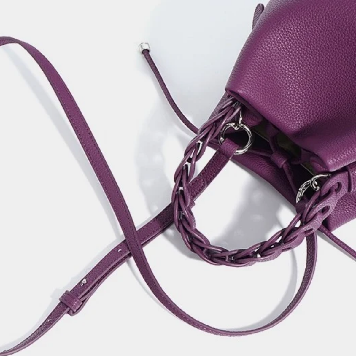 Sac seau en cuir pleine fleur véritable Olythéa