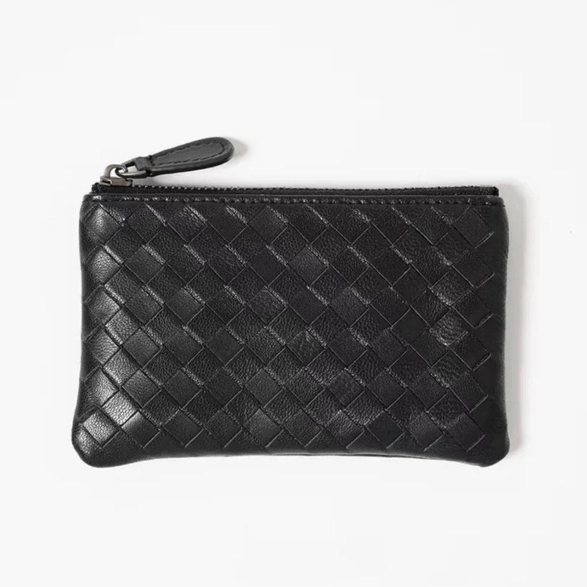 Jaeira Handwoven Lambskin Key Fob & Card Wallet
