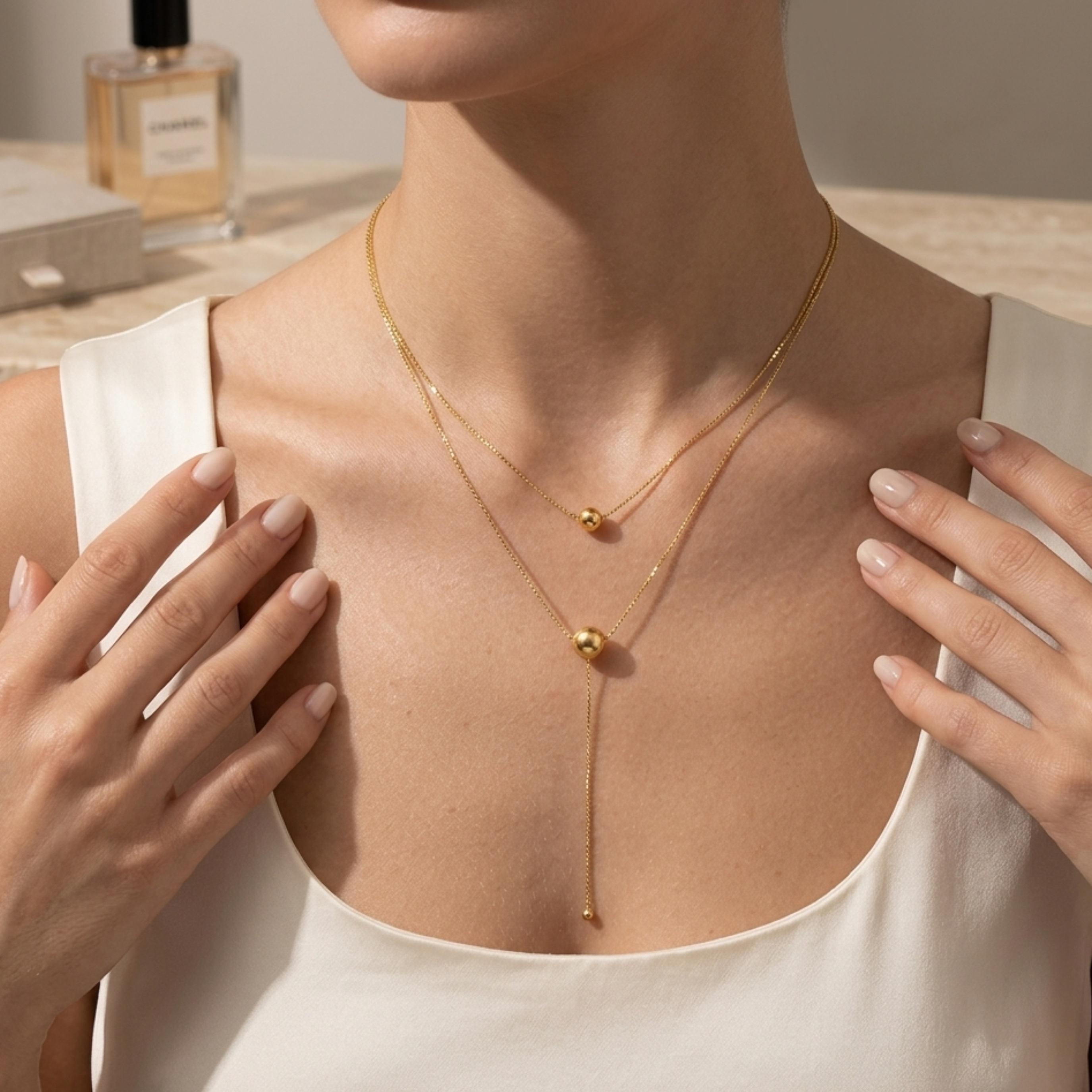 Marcelline Dangle Bead Necklace