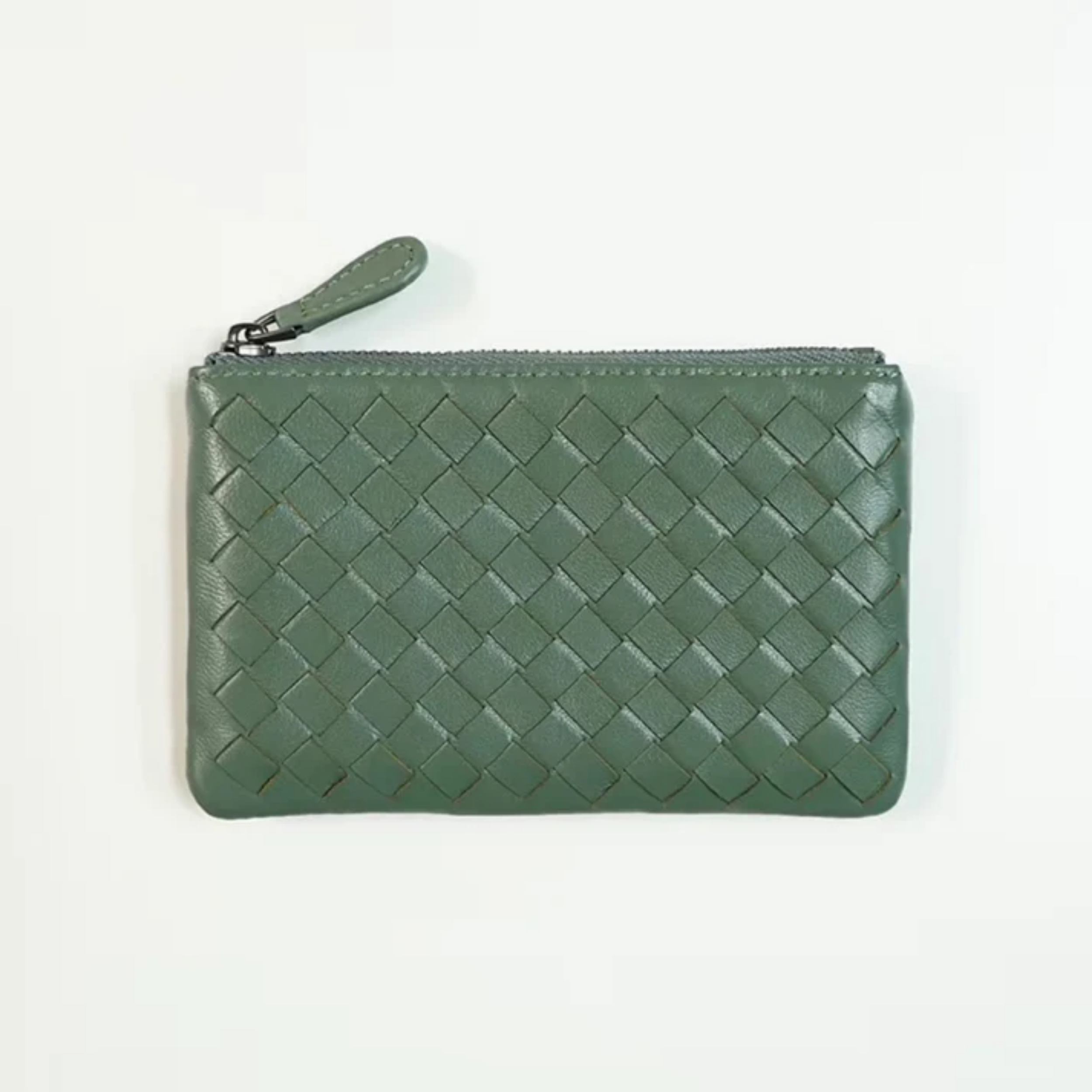 Jaeira Handwoven Lambskin Key Fob & Card Wallet