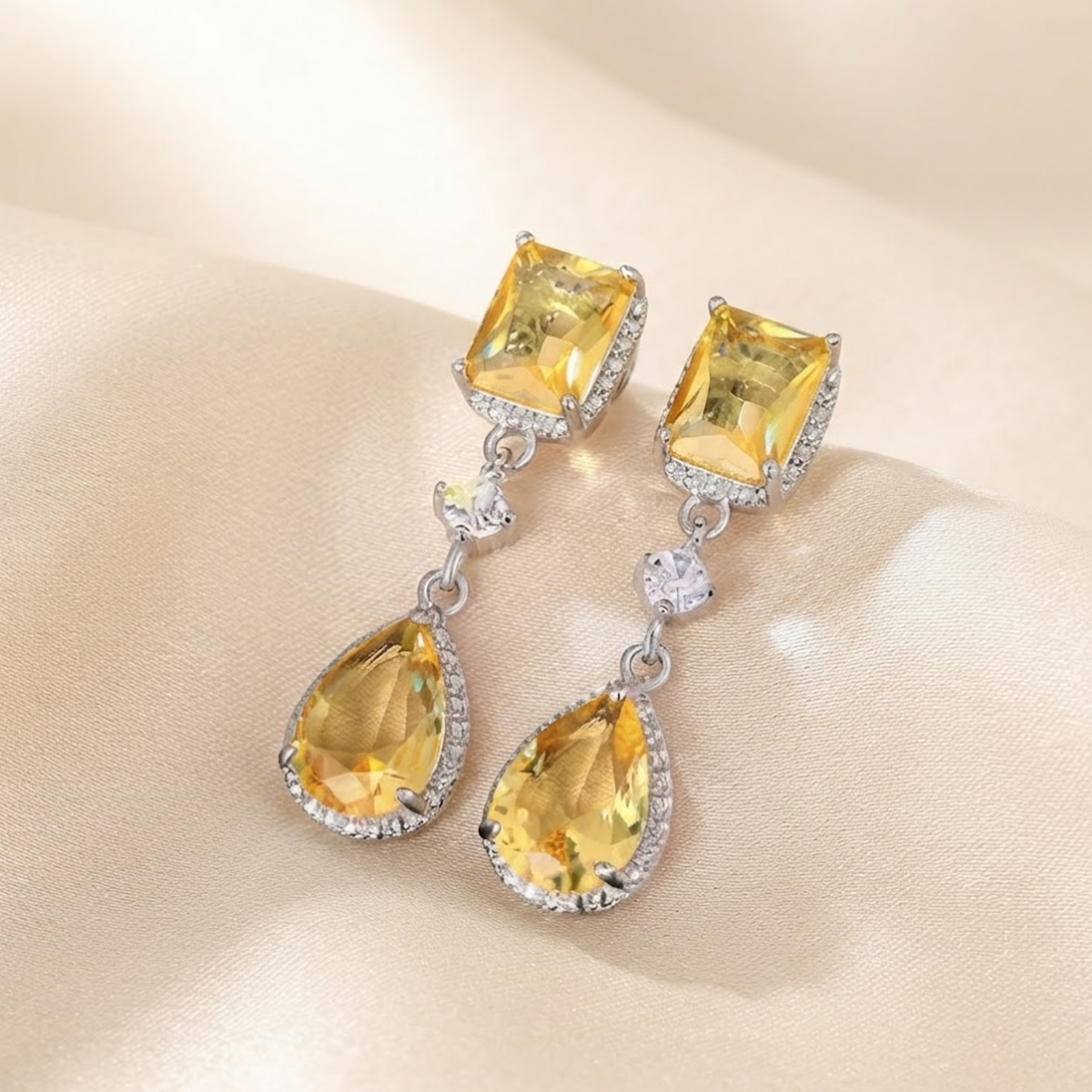Boucles d’oreilles pendantes Fiona Crystal