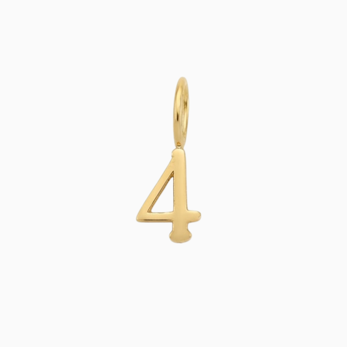 Charms - Gold Number 4 Pendant