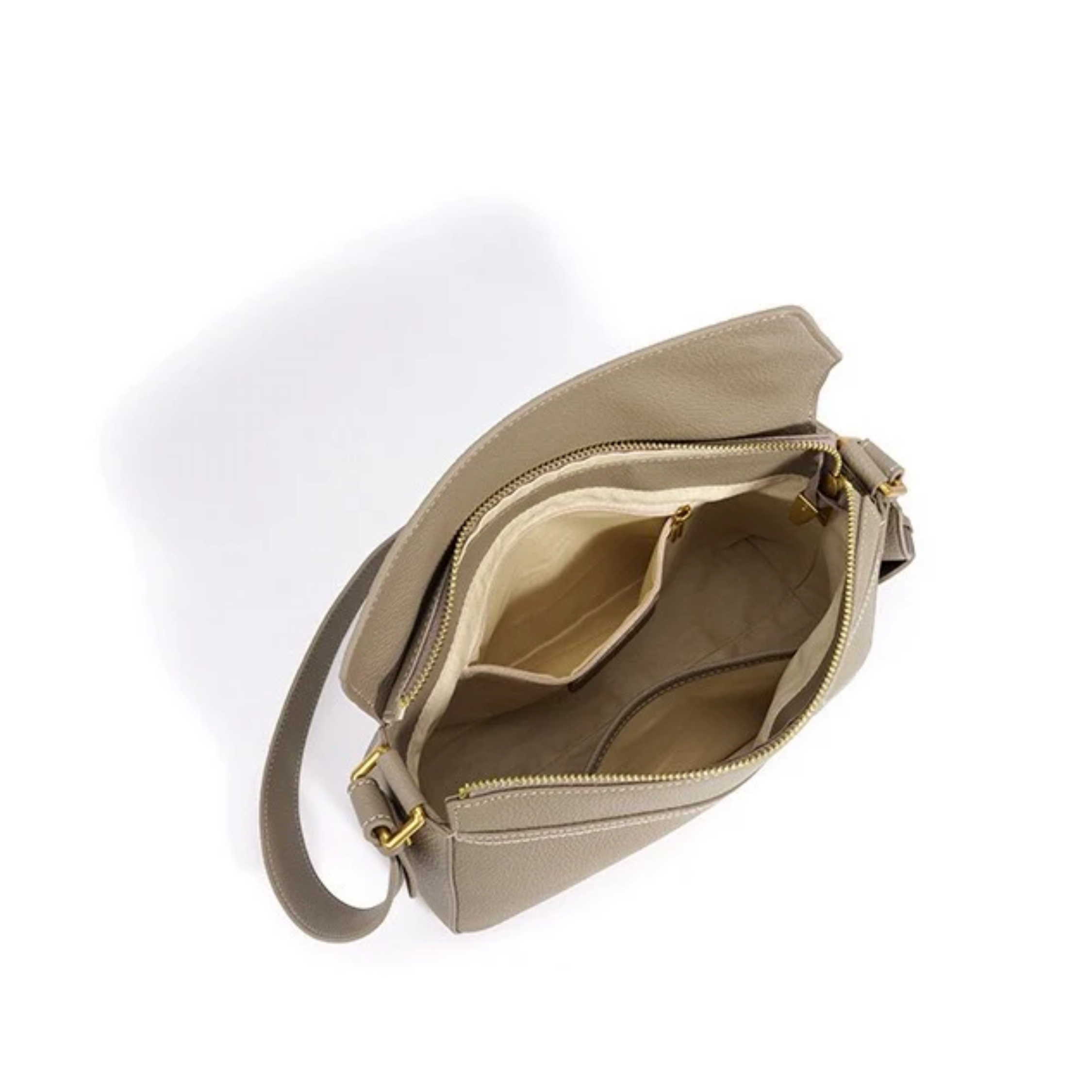Zephyss Genuine Leather Geometric Shoulder Crossbody Bag