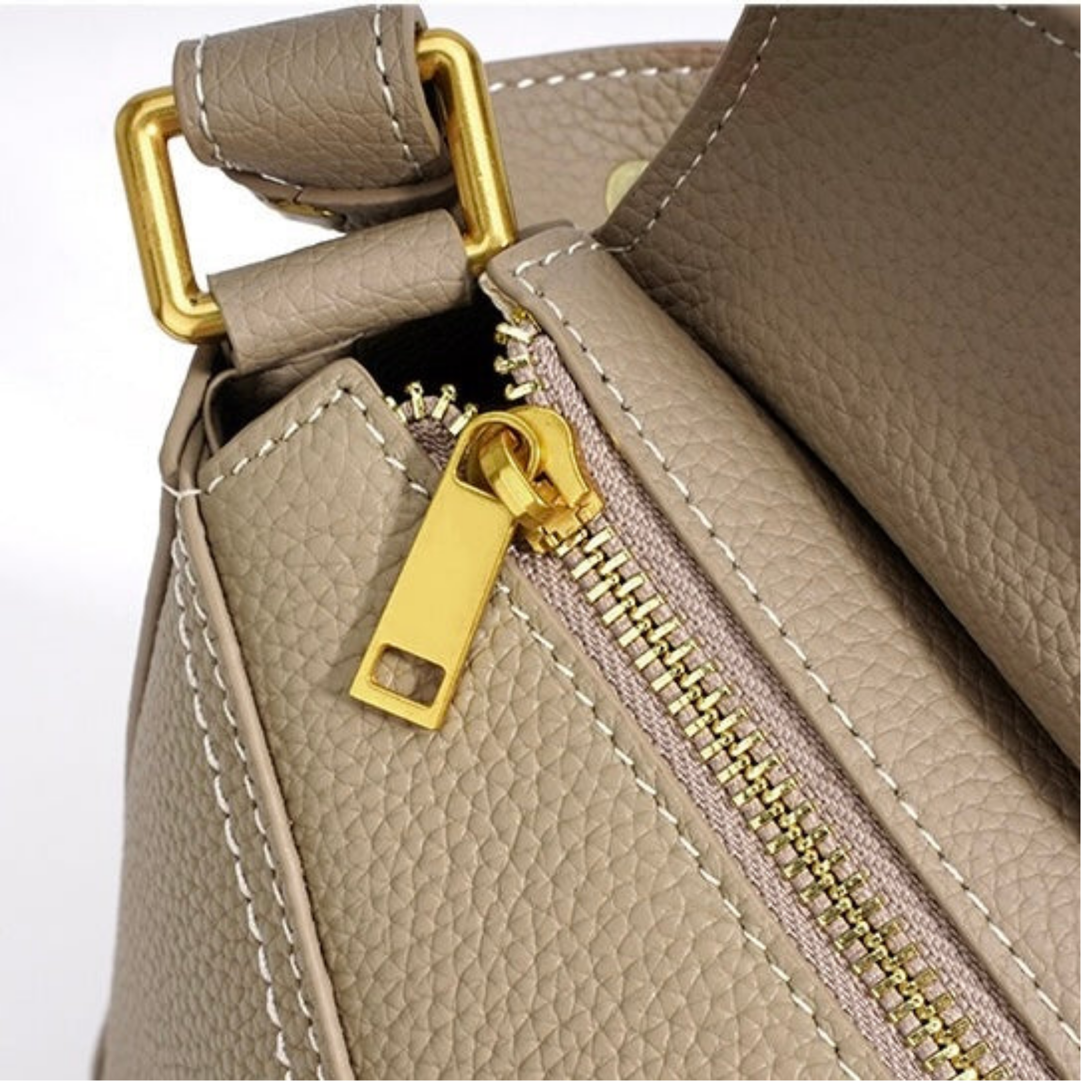 Zephyss Genuine Leather Geometric Shoulder Crossbody Bag