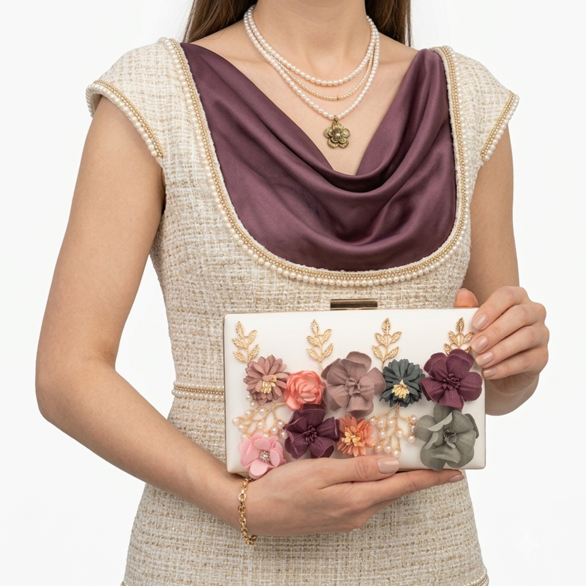Pochette floreale Rosvienne
