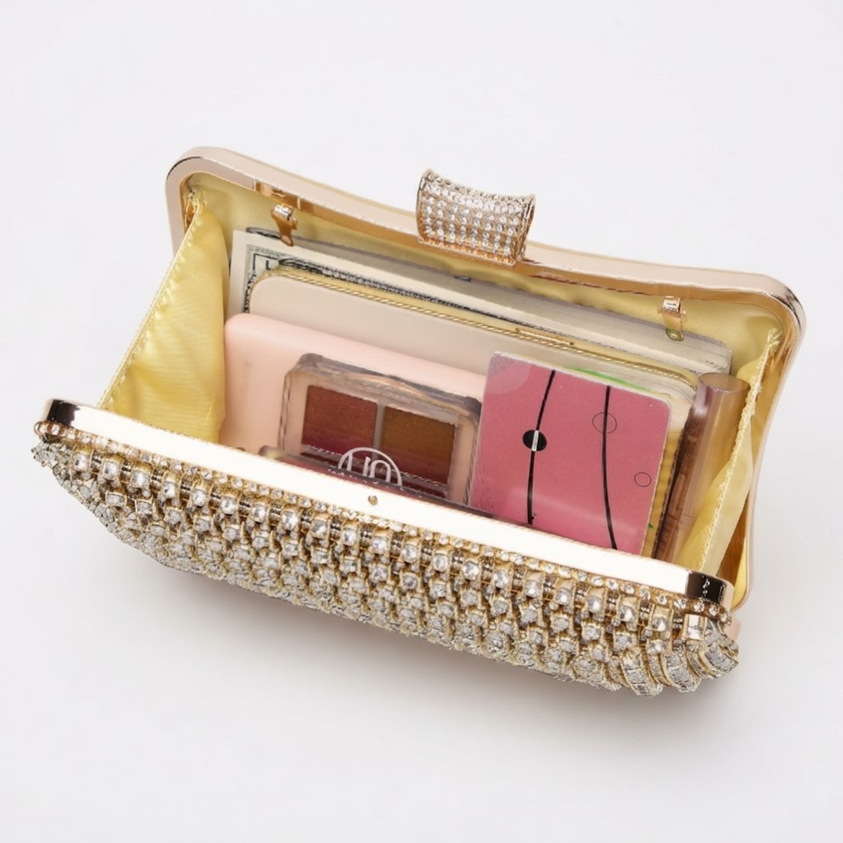 Clutch glitterata – borsa da sera elegante con tracolla a catena staccabile per matrimoni e feste