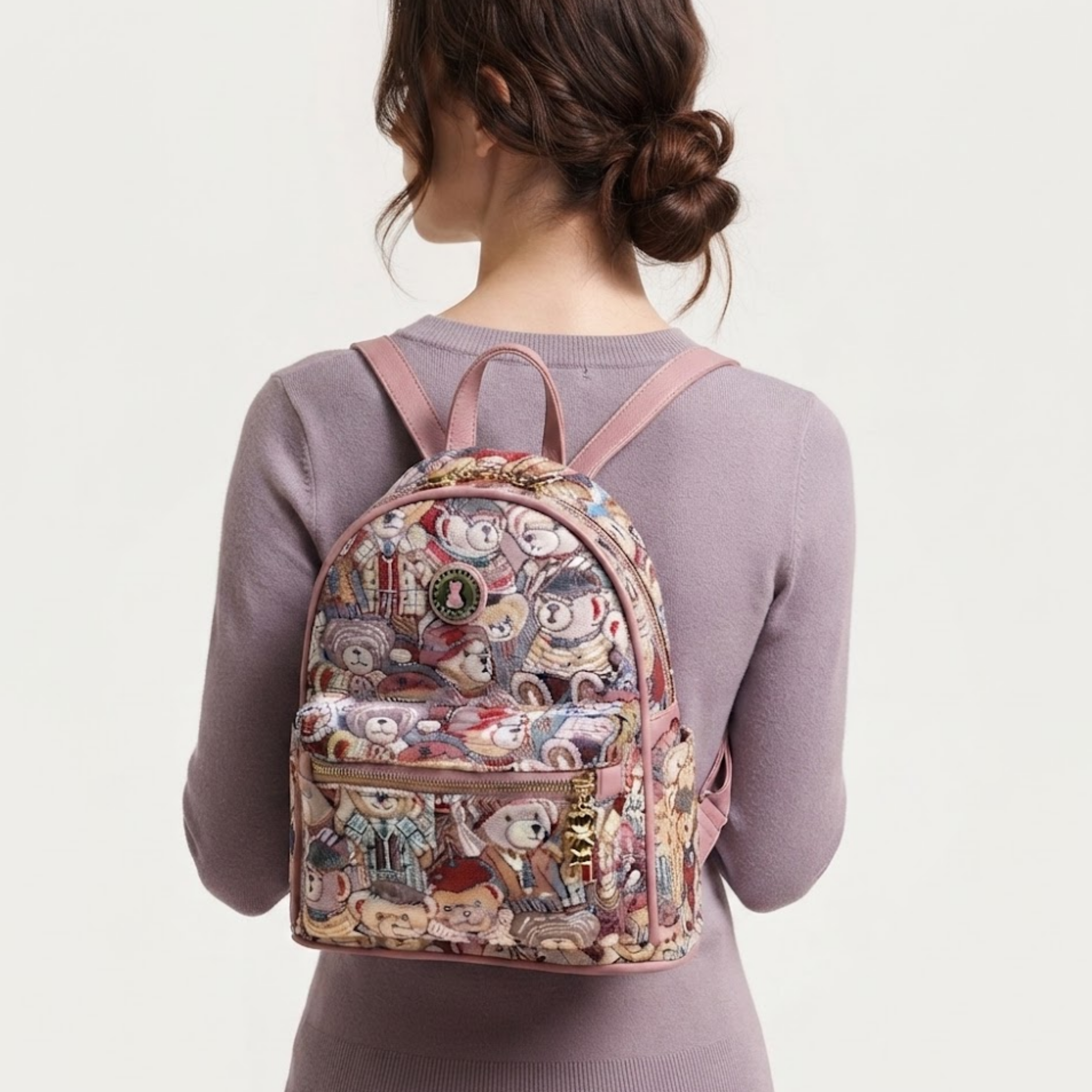Amelia Rosalie Blush Bear Shoulder Bag