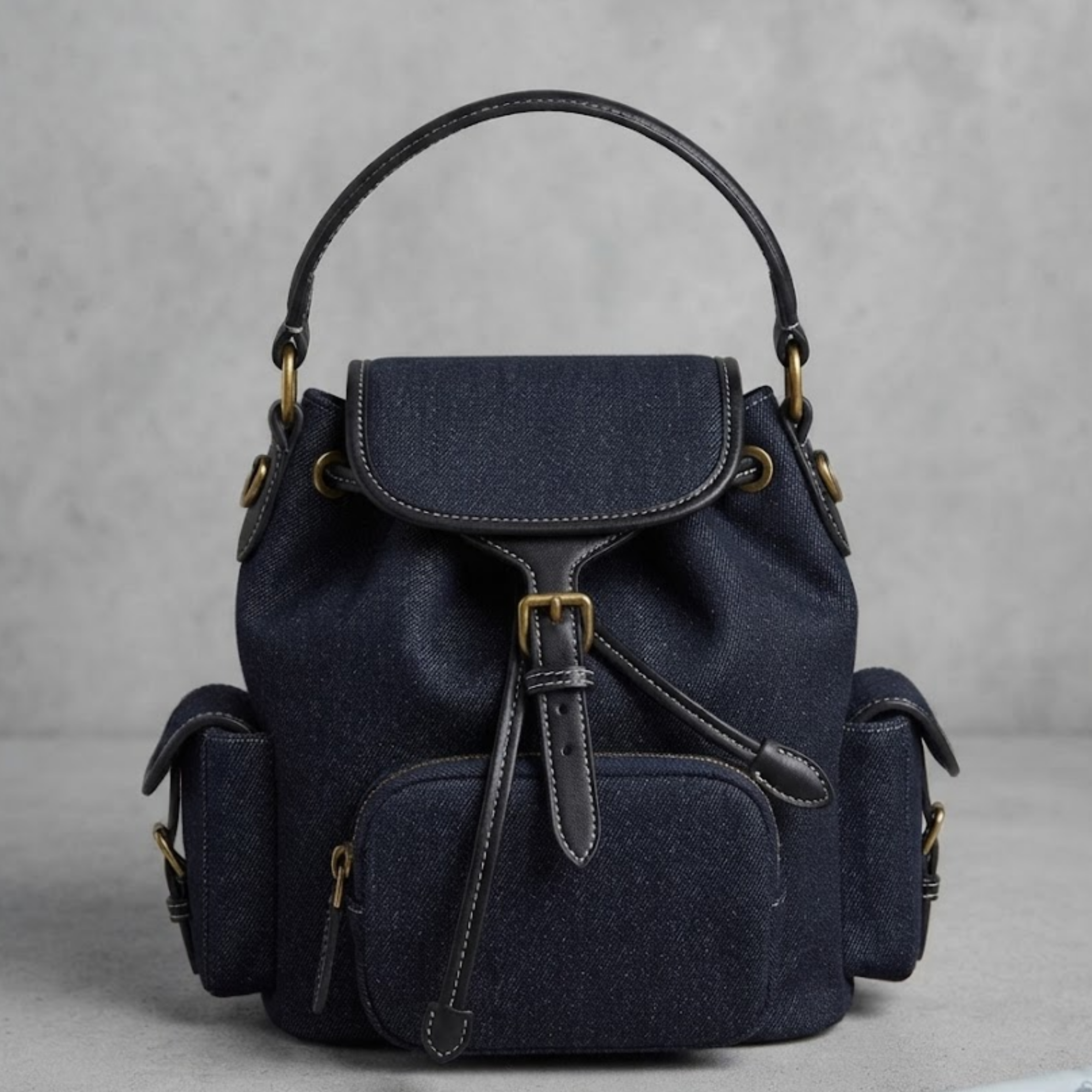Sac à dos en denim bleu Mila