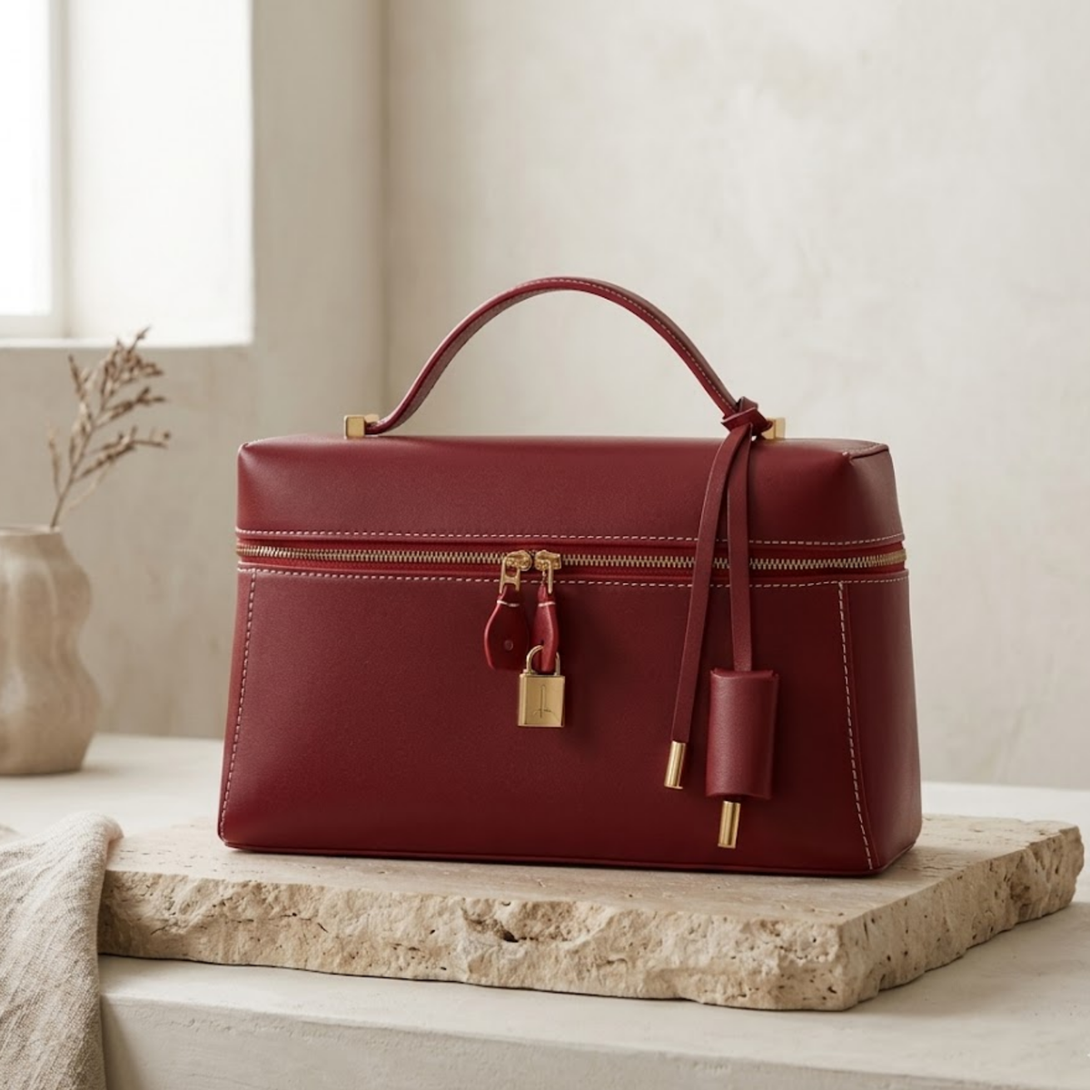 Sac seau bandoulière en cuir véritable Fioréva