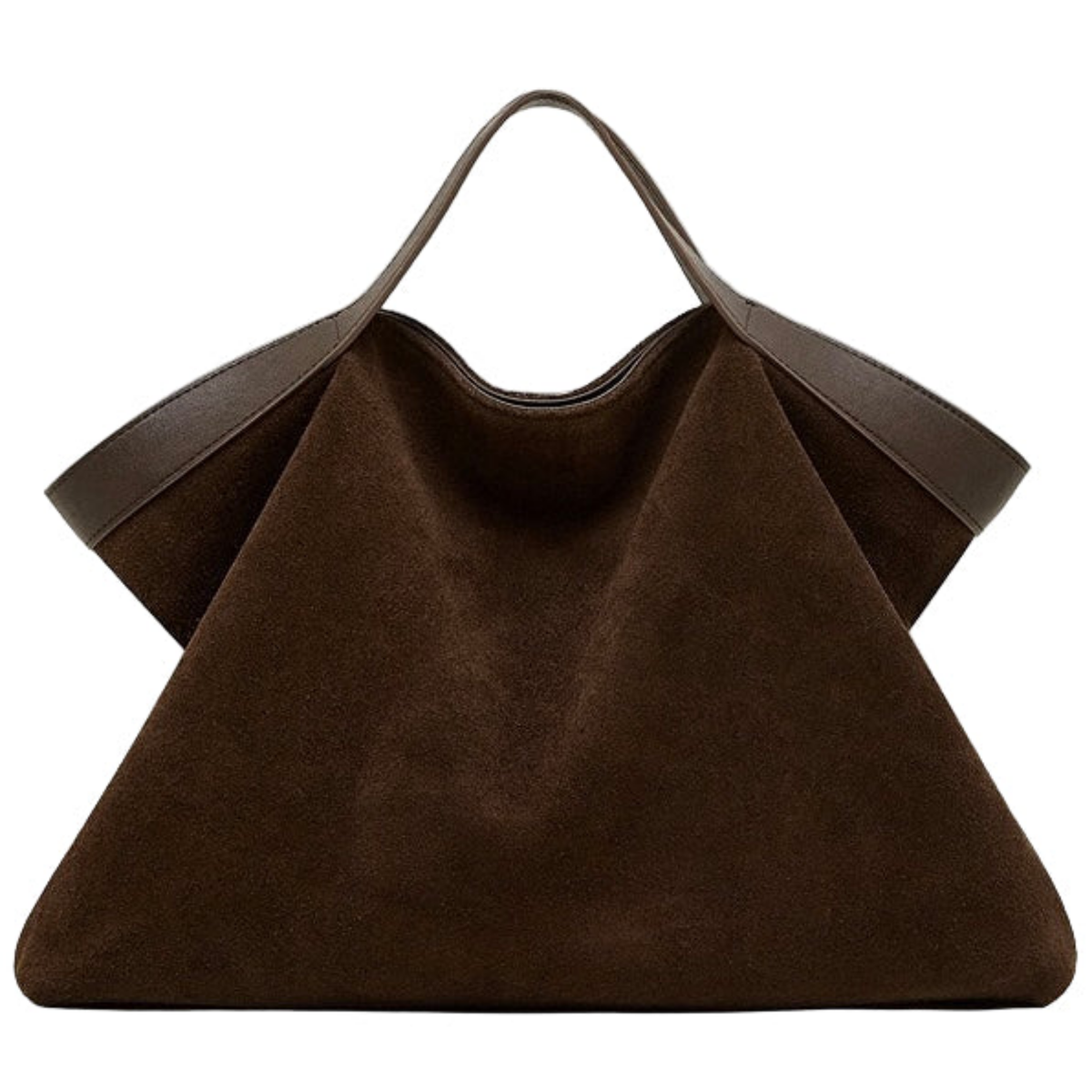 Borsa tote strutturata classica in suede e vera pelle Bellanova