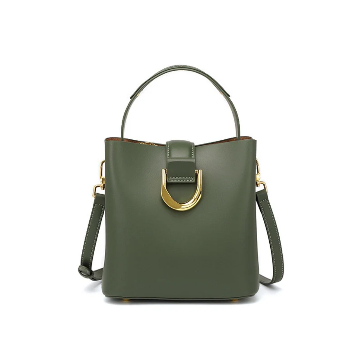 Sac seau épaule en cuir véritable Cyrenza