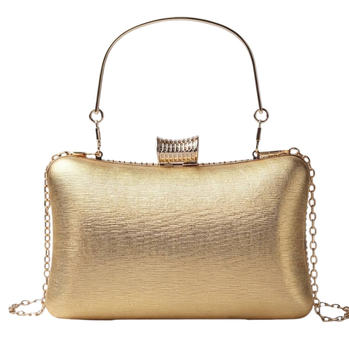 Clutch glitterata – borsa da sera elegante con tracolla a catena staccabile per matrimoni e feste