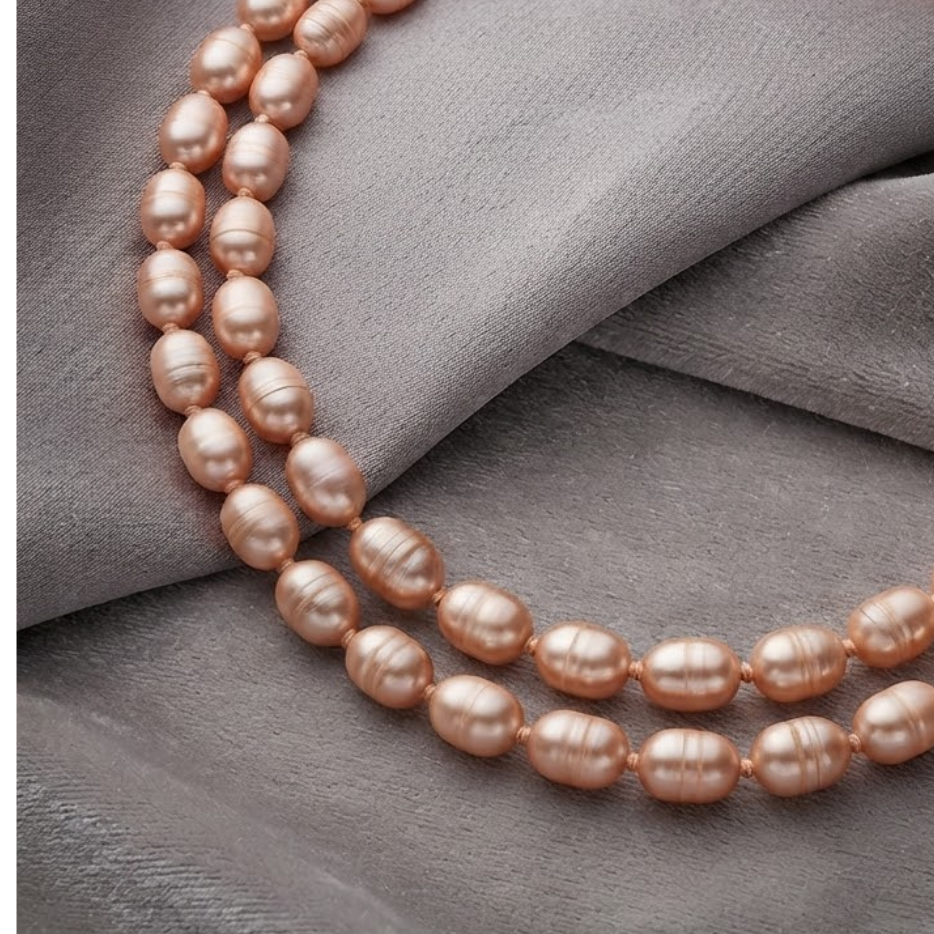 Collier de perles naturelles Rosélia en or rose de la mer du Sud