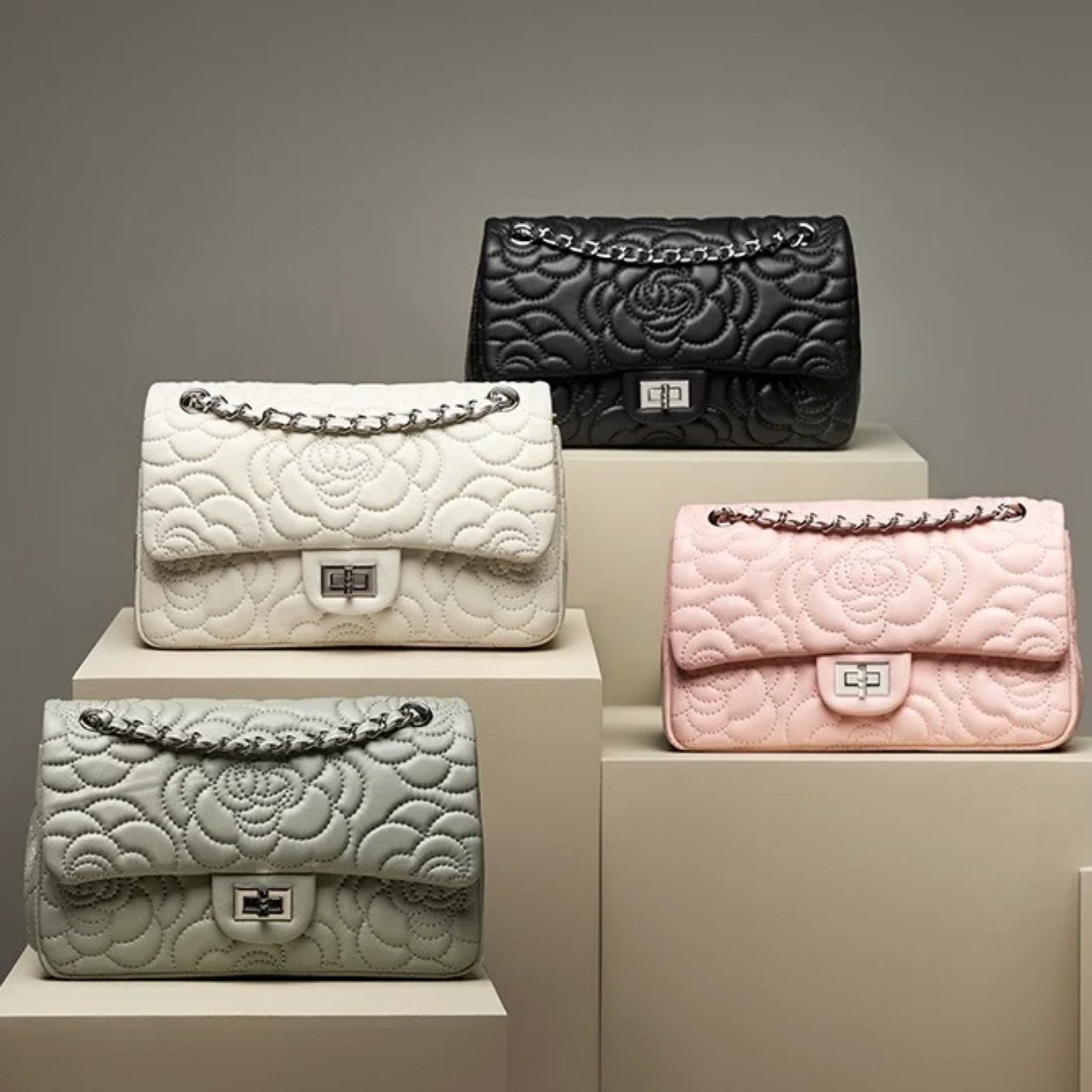 Ravienne Genuine Sheepskin Chain Crossbody Bag