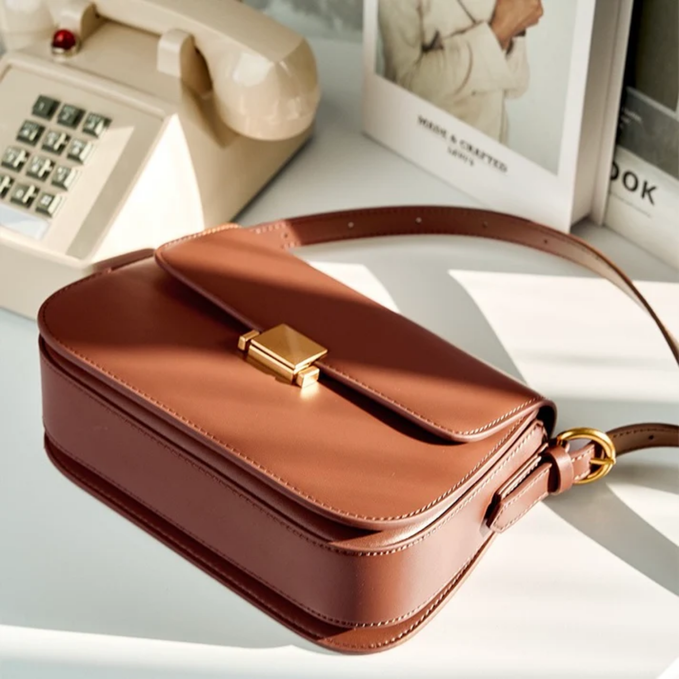 Thaléne Genuine Leather Shoulder Crossbody Bag