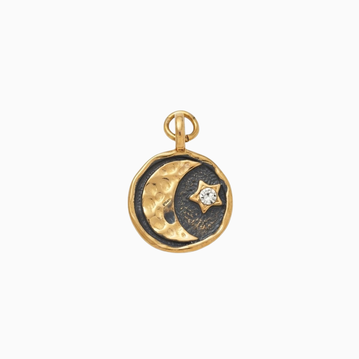 Breloques - Pendentif étoile lunaire en or