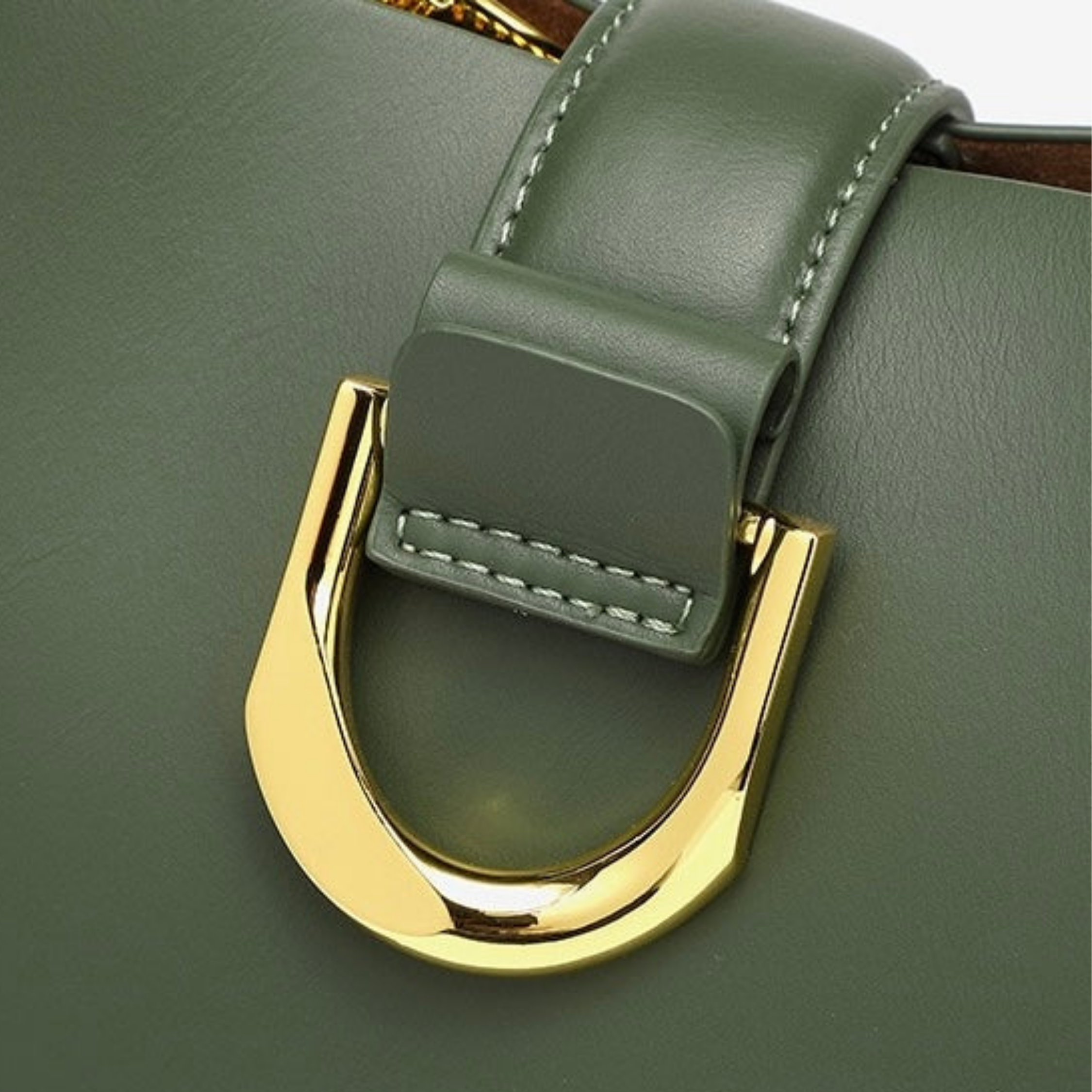 Cyrenza Genuine Leather Bucket Shoulder Bag