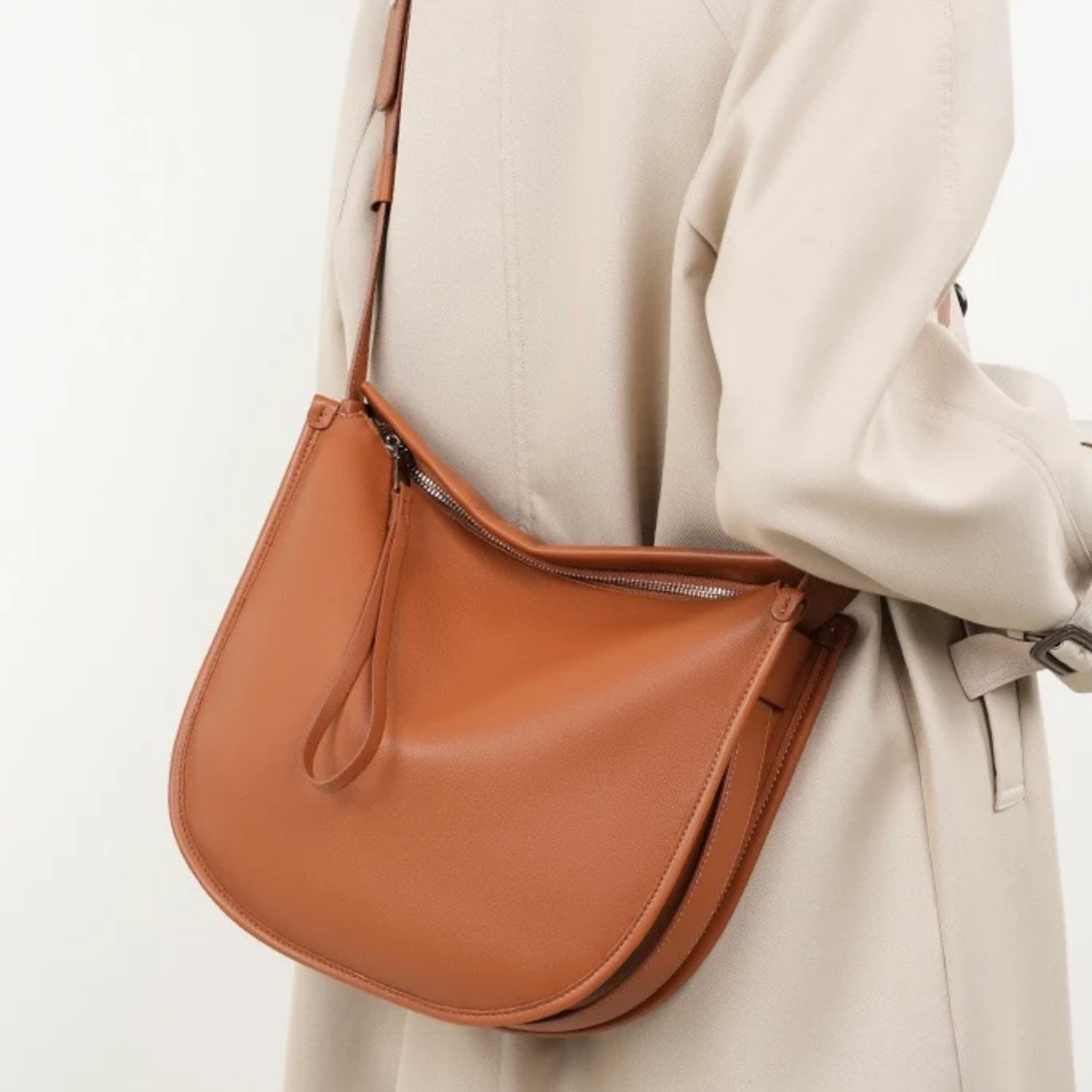 Sac cabas souple en cuir véritable Ellyn