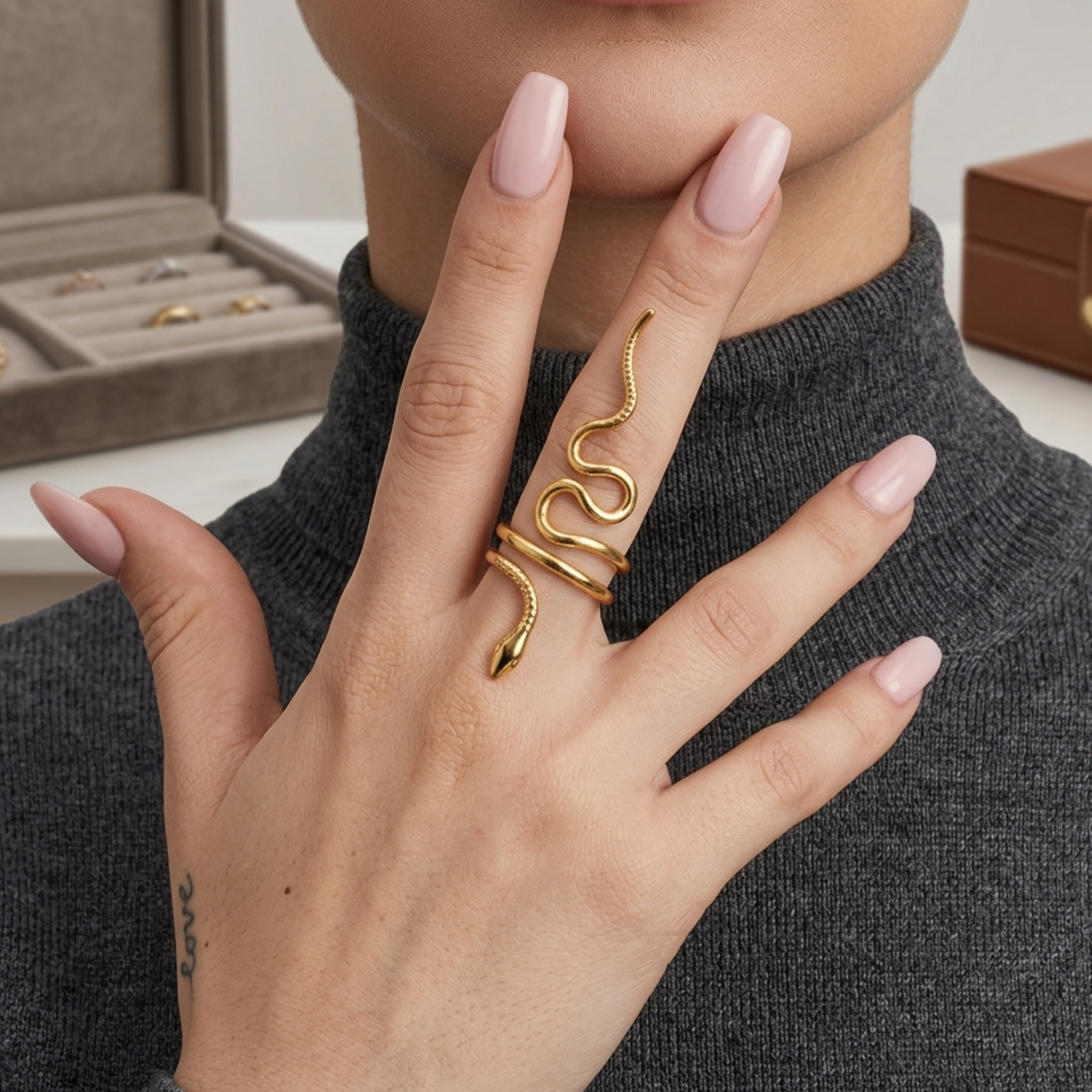 Cassiopeia Serpent Embrace Ring