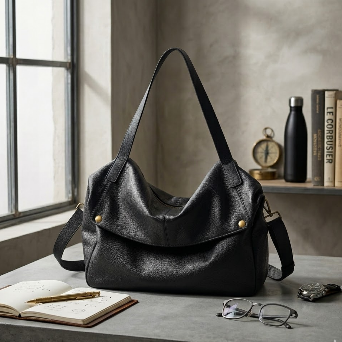 Borsa tote in vera pelle Monét