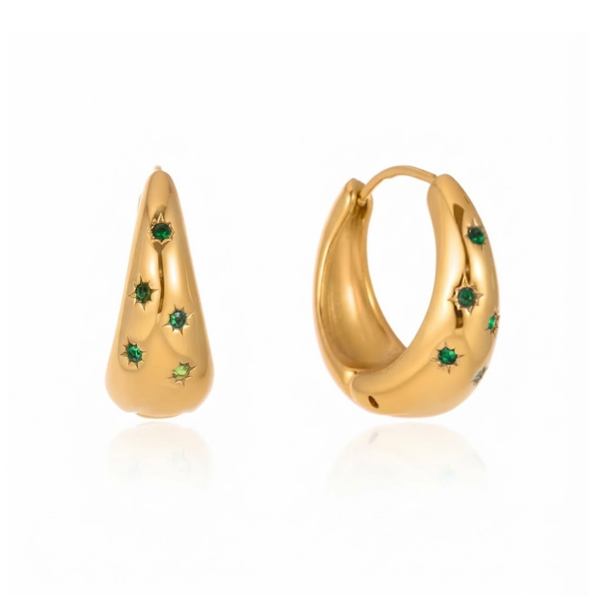 Orecchini a cerchio con strass Stellisse