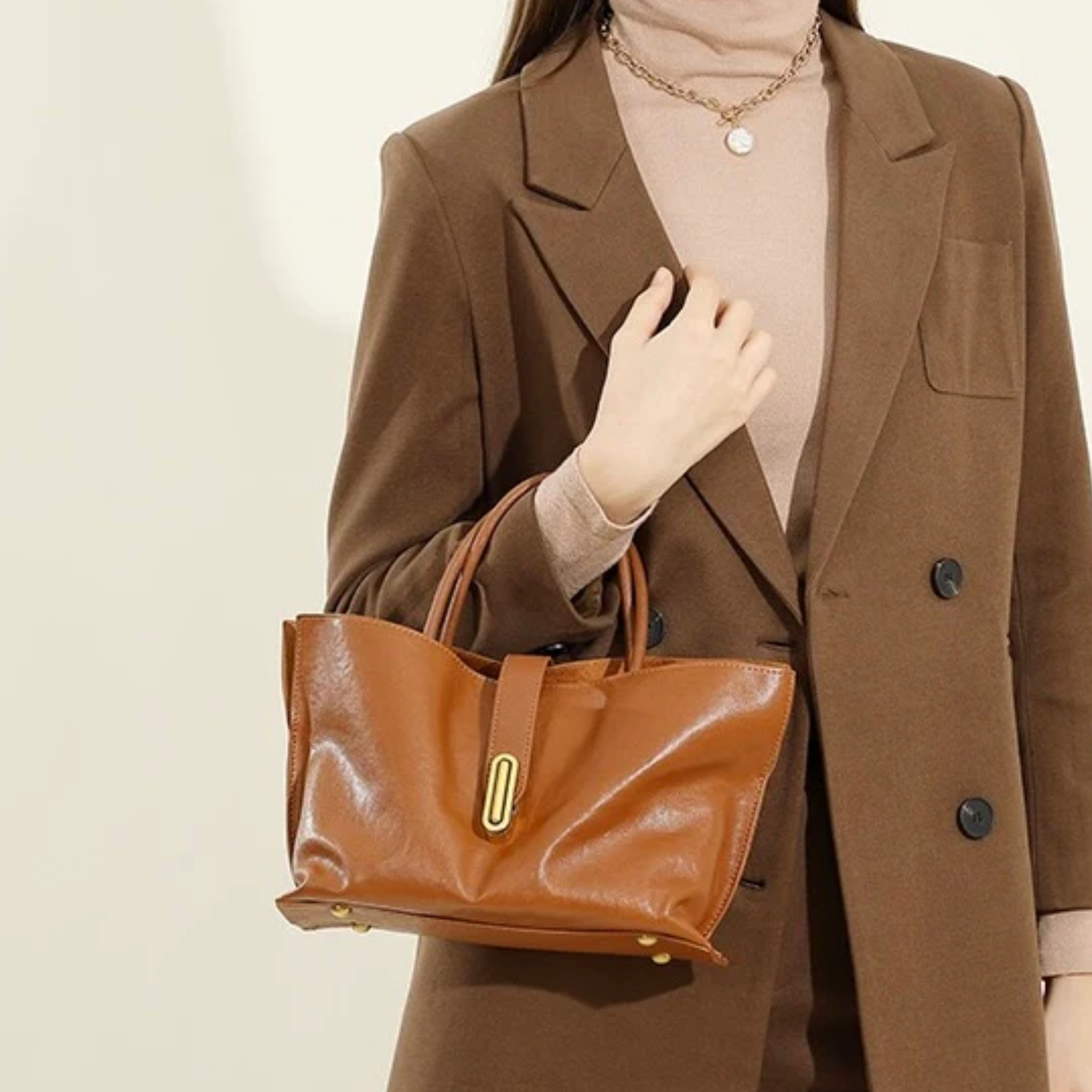 Fraulein Genuine Cowhide Crossbody Tote Bag