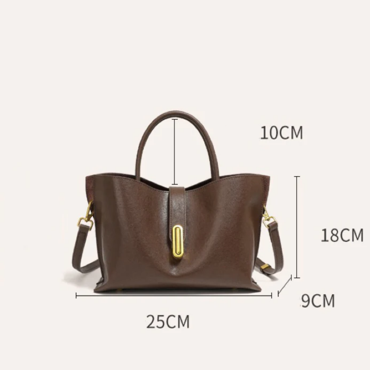 Sac cabas bandoulière en cuir de vache véritable Fraulein