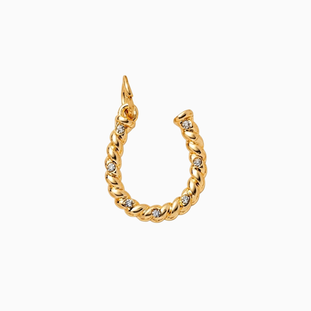 Charms - Gold Fortune Guardian Horseshoe Pendant